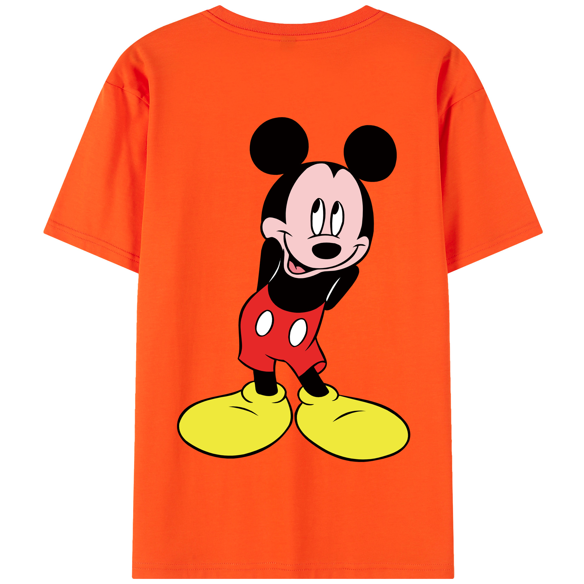 （画像用） ミッキーマウス Mickey Mouse 綿100％半袖Tシャツ（背面プリント）
