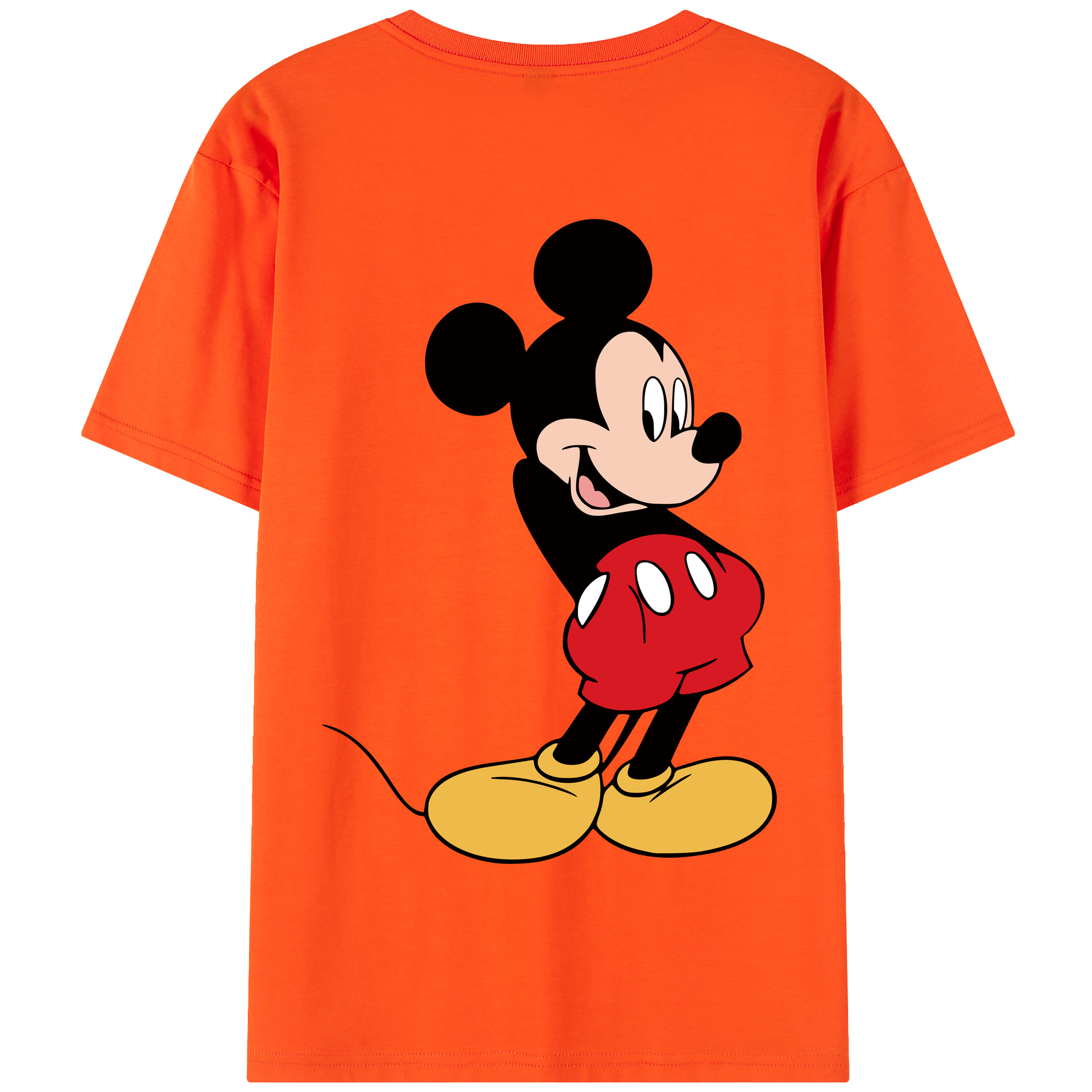 （画像用） ミッキーマウス Mickey Mouse 綿100％半袖Tシャツ（背面プリント）