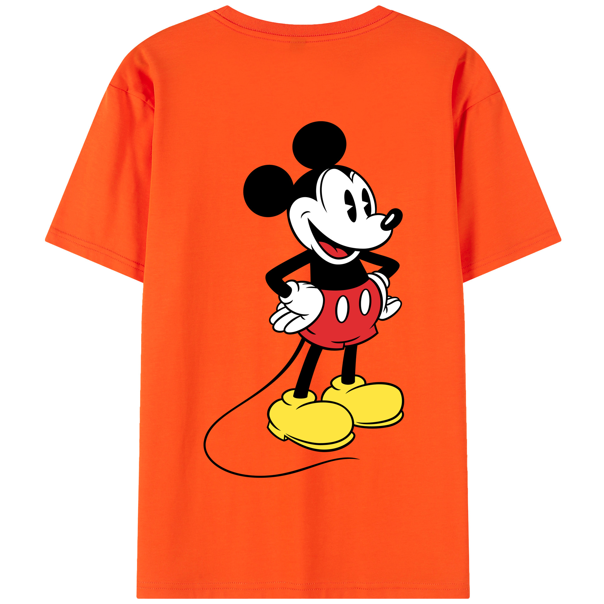 （画像用） ミッキーマウス Mickey Mouse 綿100％半袖Tシャツ（背面プリント）