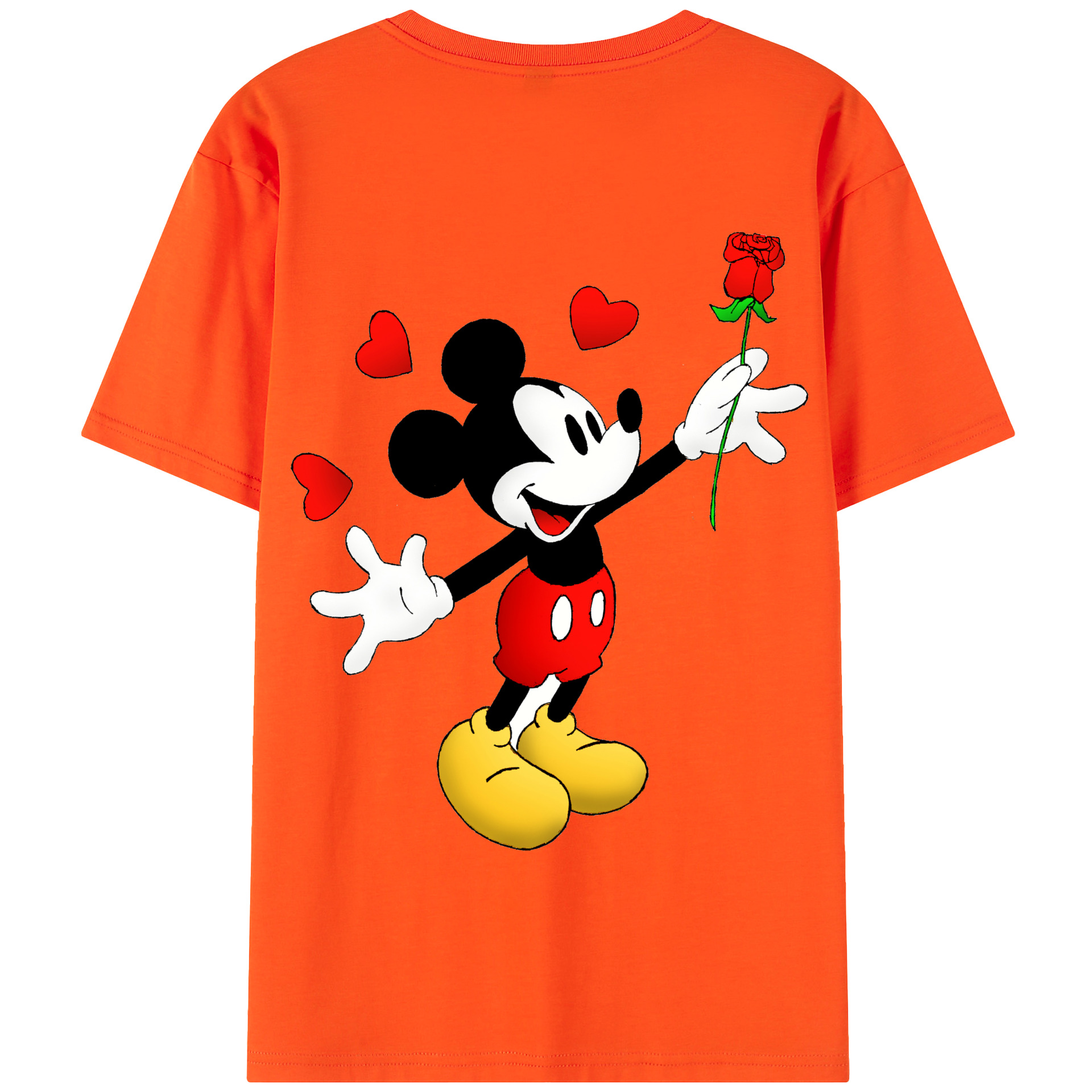 （画像用） ミッキーマウス Mickey Mouse 綿100％半袖Tシャツ（背面プリント）