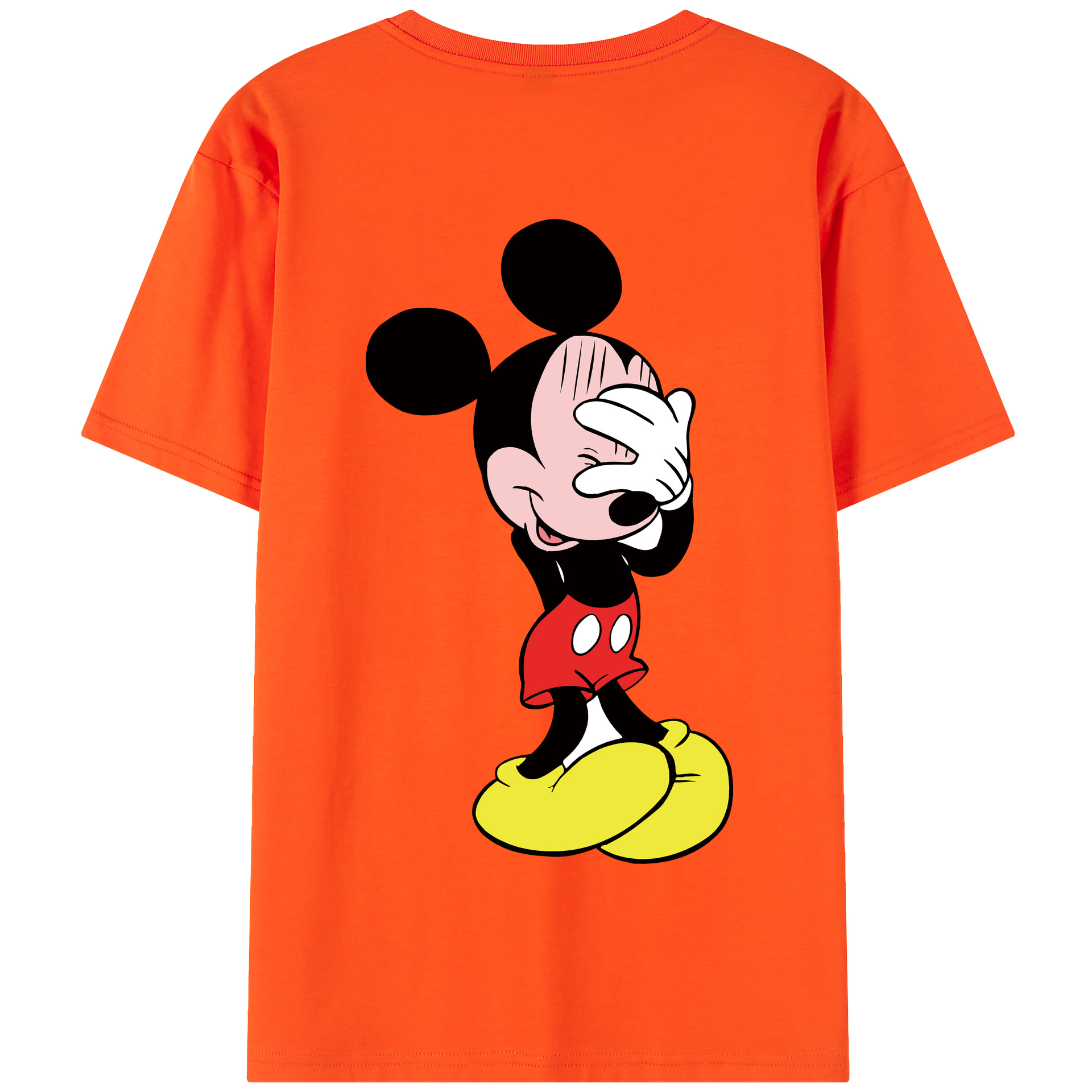 （画像用） ミッキーマウス Mickey Mouse 綿100％半袖Tシャツ（背面プリント）