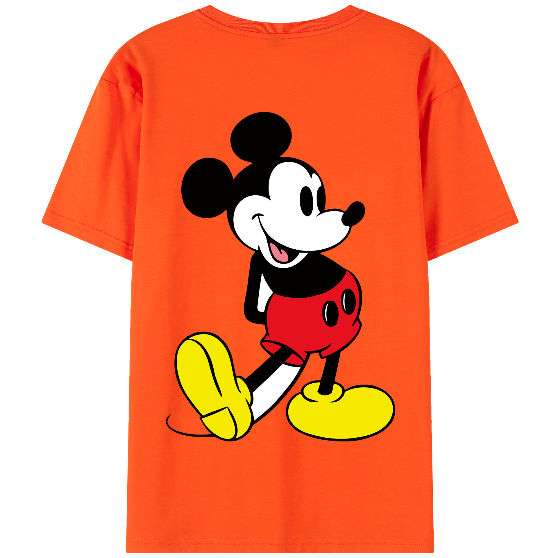 （画像用） ミッキーマウス Mickey Mouse 綿100％半袖Tシャツ（背面プリント）