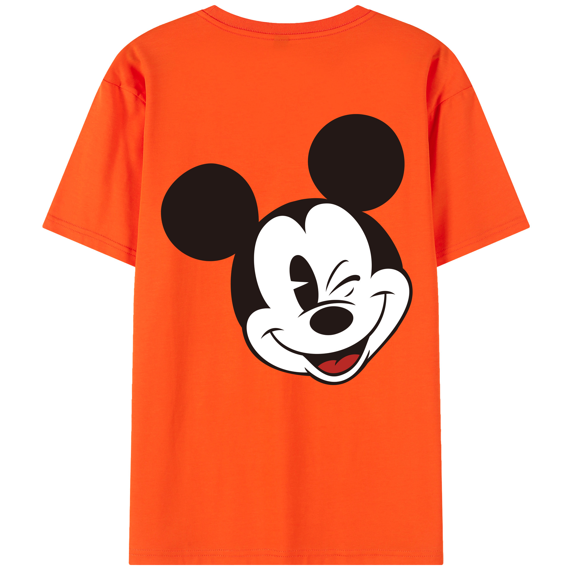 （画像用） ミッキーマウス Mickey Mouse 綿100％半袖Tシャツ（背面プリント）