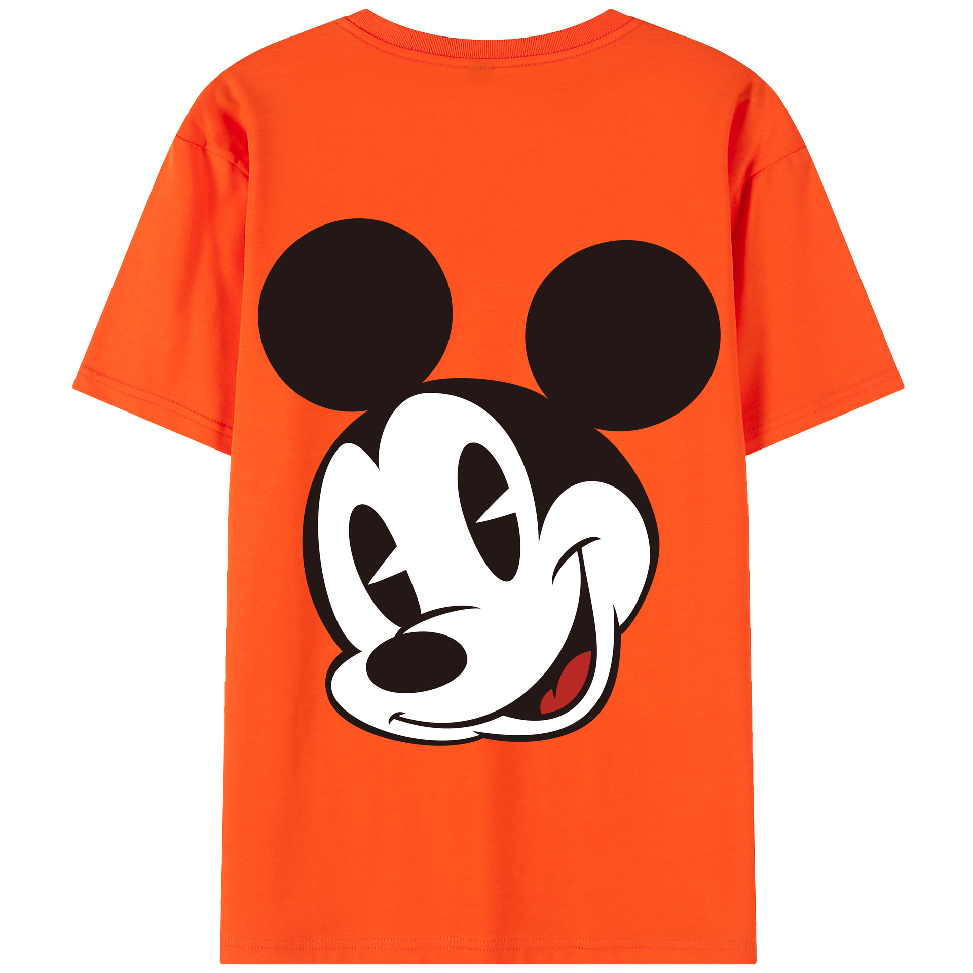 （画像用） ミッキーマウス Mickey Mouse 綿100％半袖Tシャツ（背面プリント）