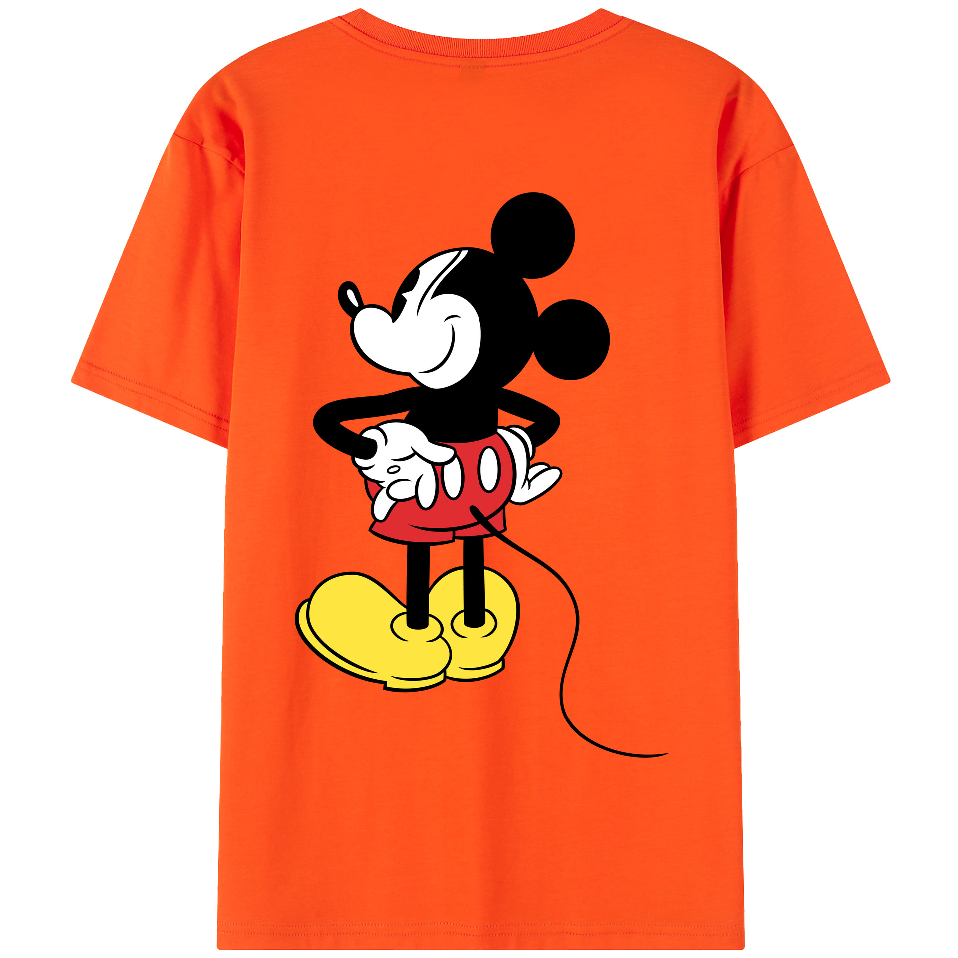（画像用） ミッキーマウス Mickey Mouse 綿100％半袖Tシャツ（背面プリント）