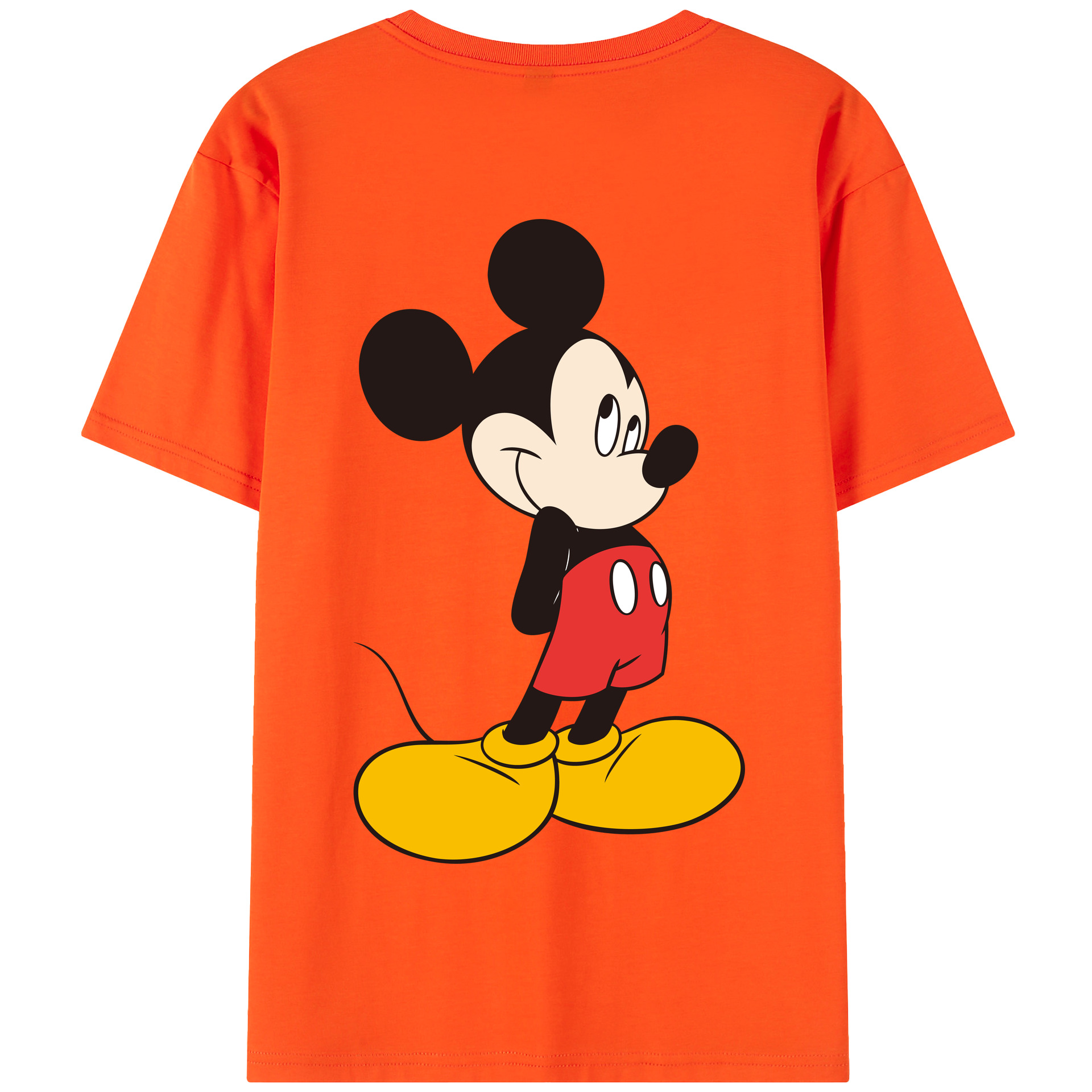（画像用） ミッキーマウス Mickey Mouse 綿100％半袖Tシャツ（背面プリント）