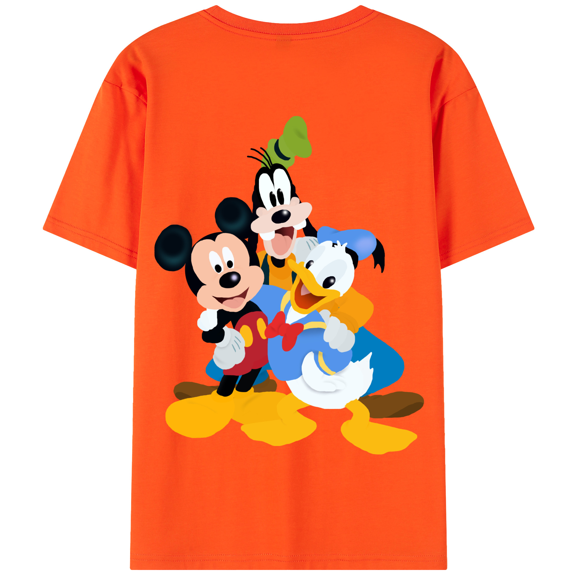 （画像用） ミッキーマウス Mickey Mouse 綿100％半袖Tシャツ（背面プリント）