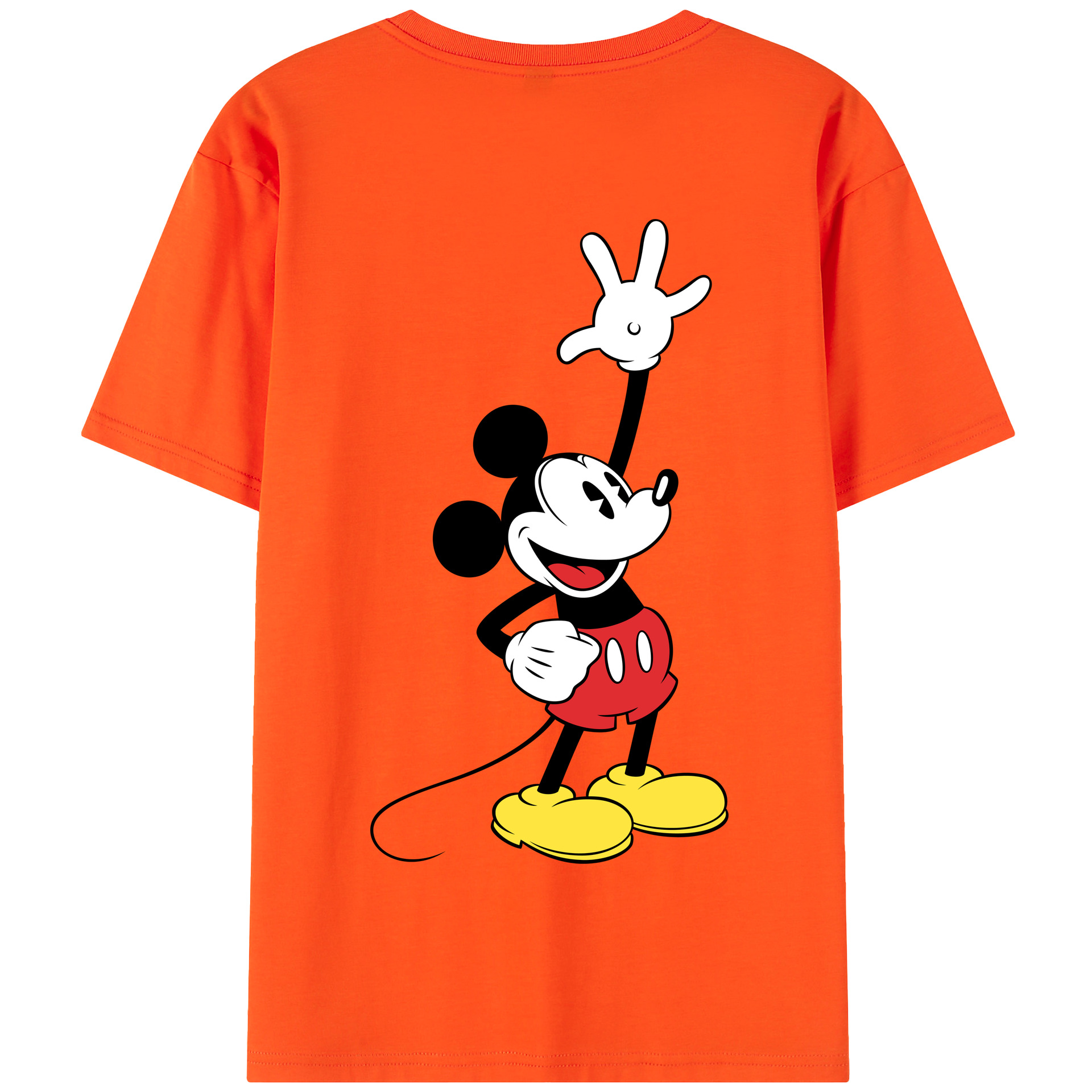 （画像用） ミッキーマウス Mickey Mouse 綿100％半袖Tシャツ（背面プリント）