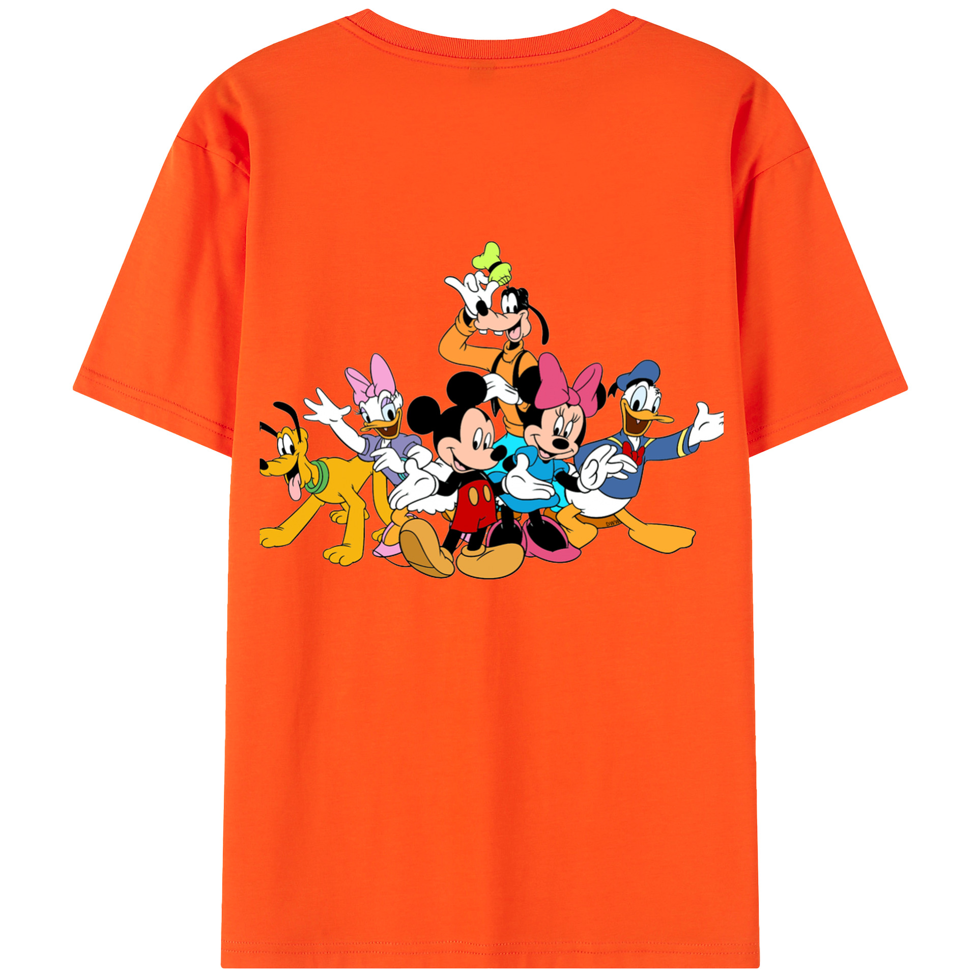 （画像用） ミッキーマウス Mickey Mouse 綿100％半袖Tシャツ（背面プリント）