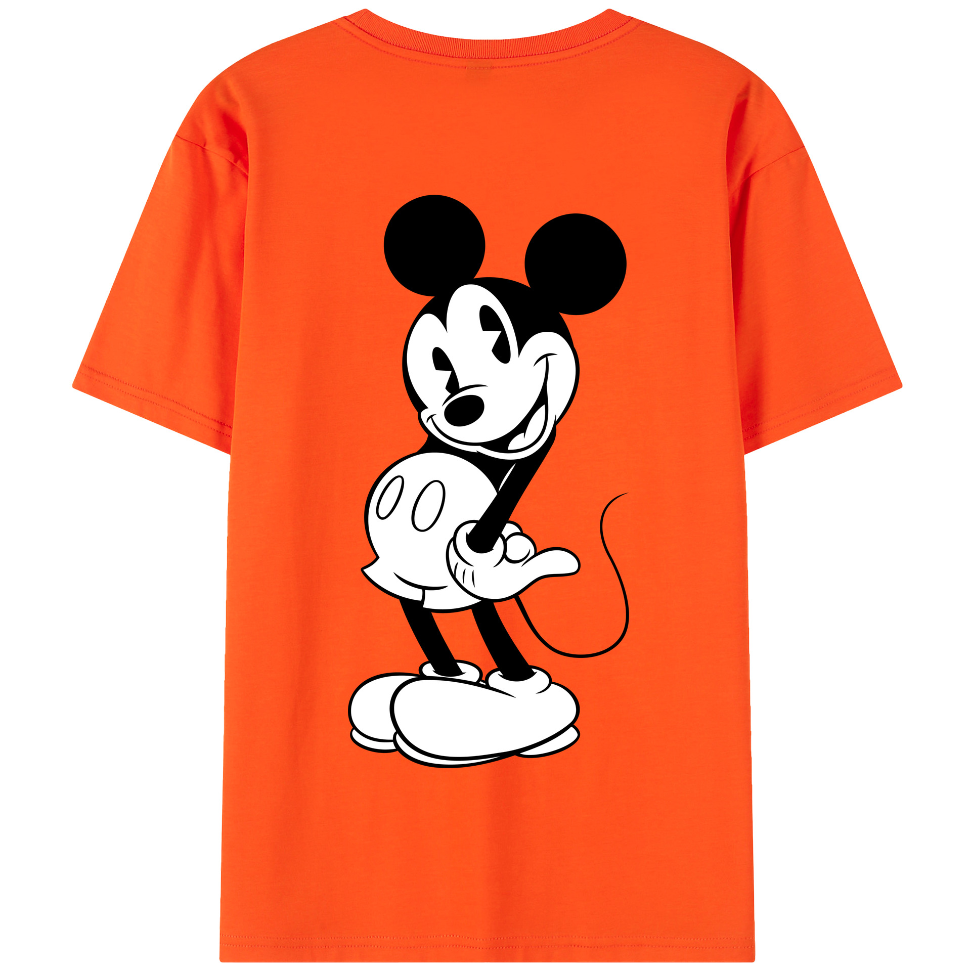 （画像用） ミッキーマウス Mickey Mouse 綿100％半袖Tシャツ（背面プリント）