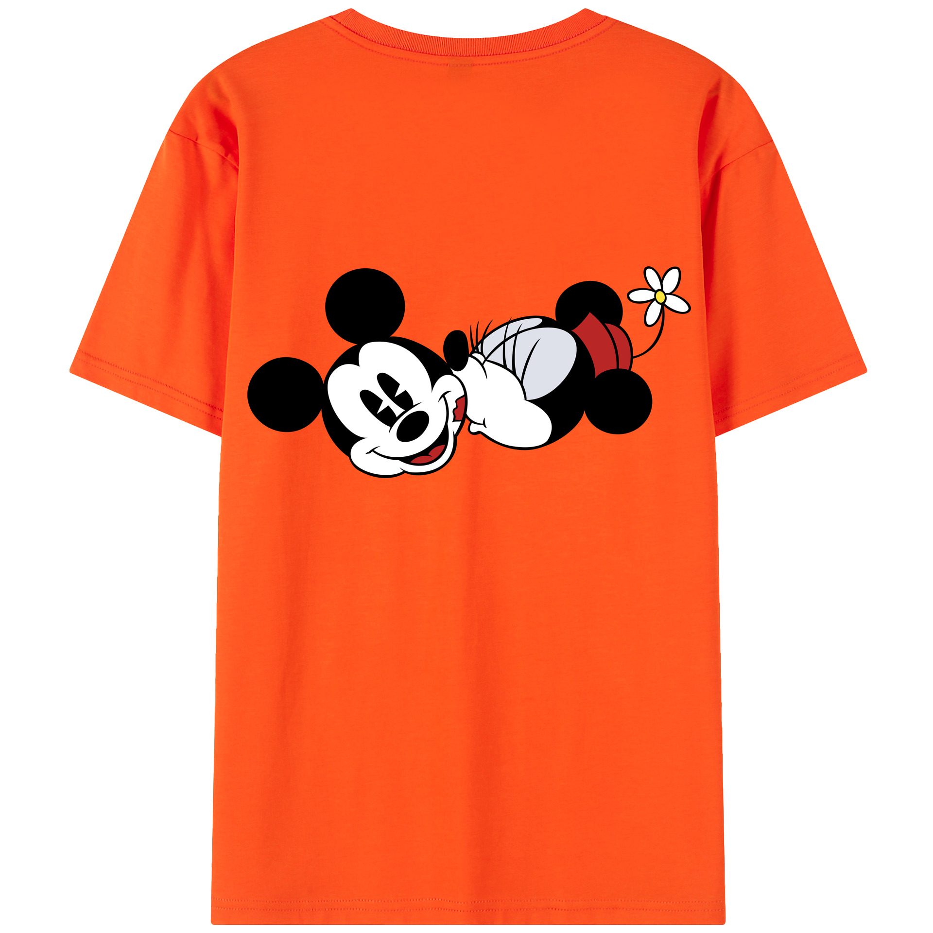 （画像用） ミッキーマウス Mickey Mouse 綿100％半袖Tシャツ（背面プリント）