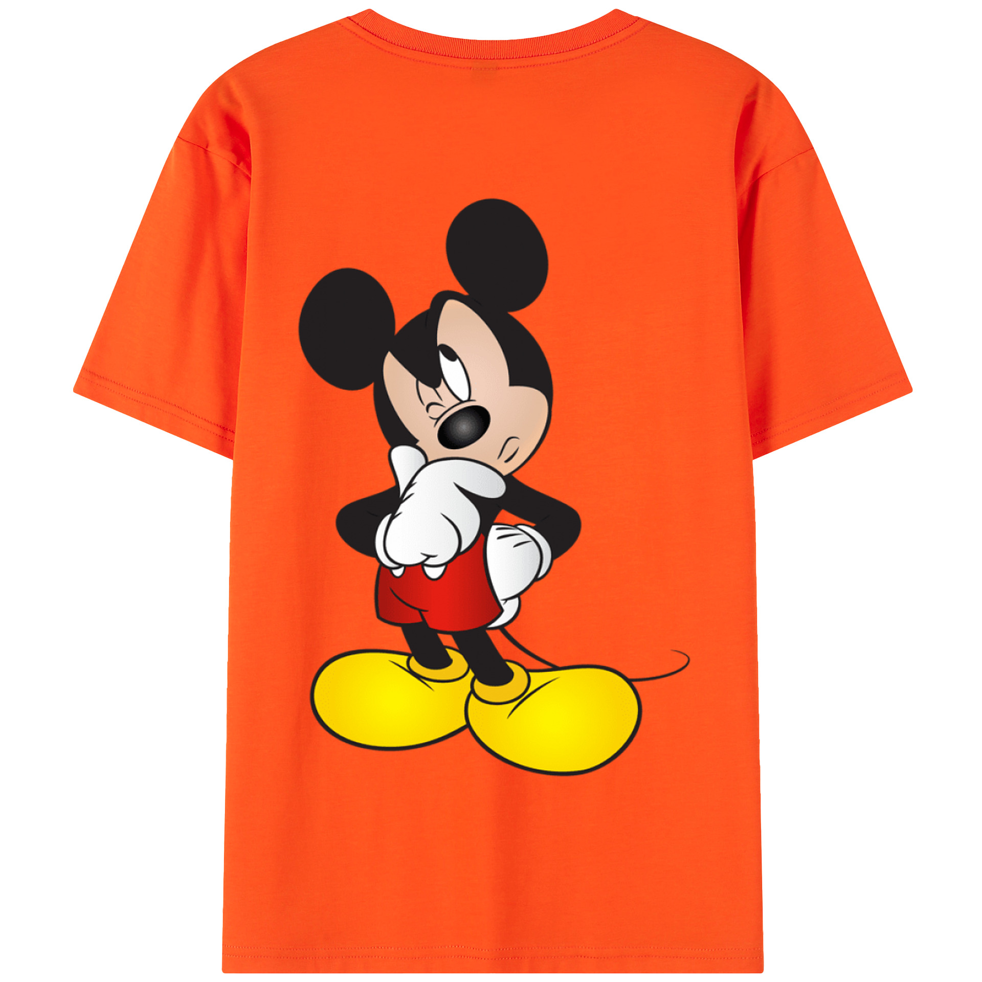 （画像用） ミッキーマウス Mickey Mouse 綿100％半袖Tシャツ（背面プリント）