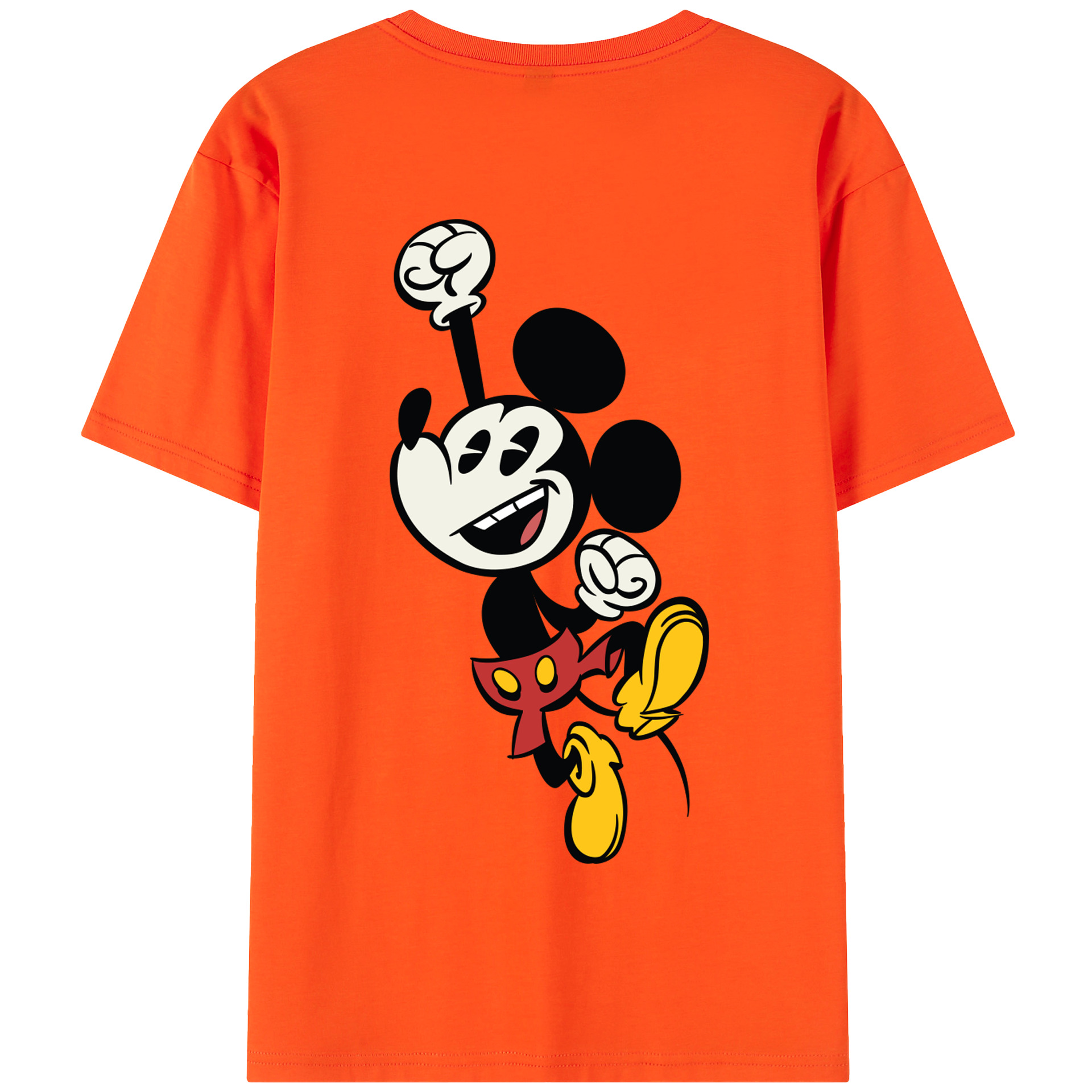 （画像用） ミッキーマウス Mickey Mouse 綿100％半袖Tシャツ（背面プリント）
