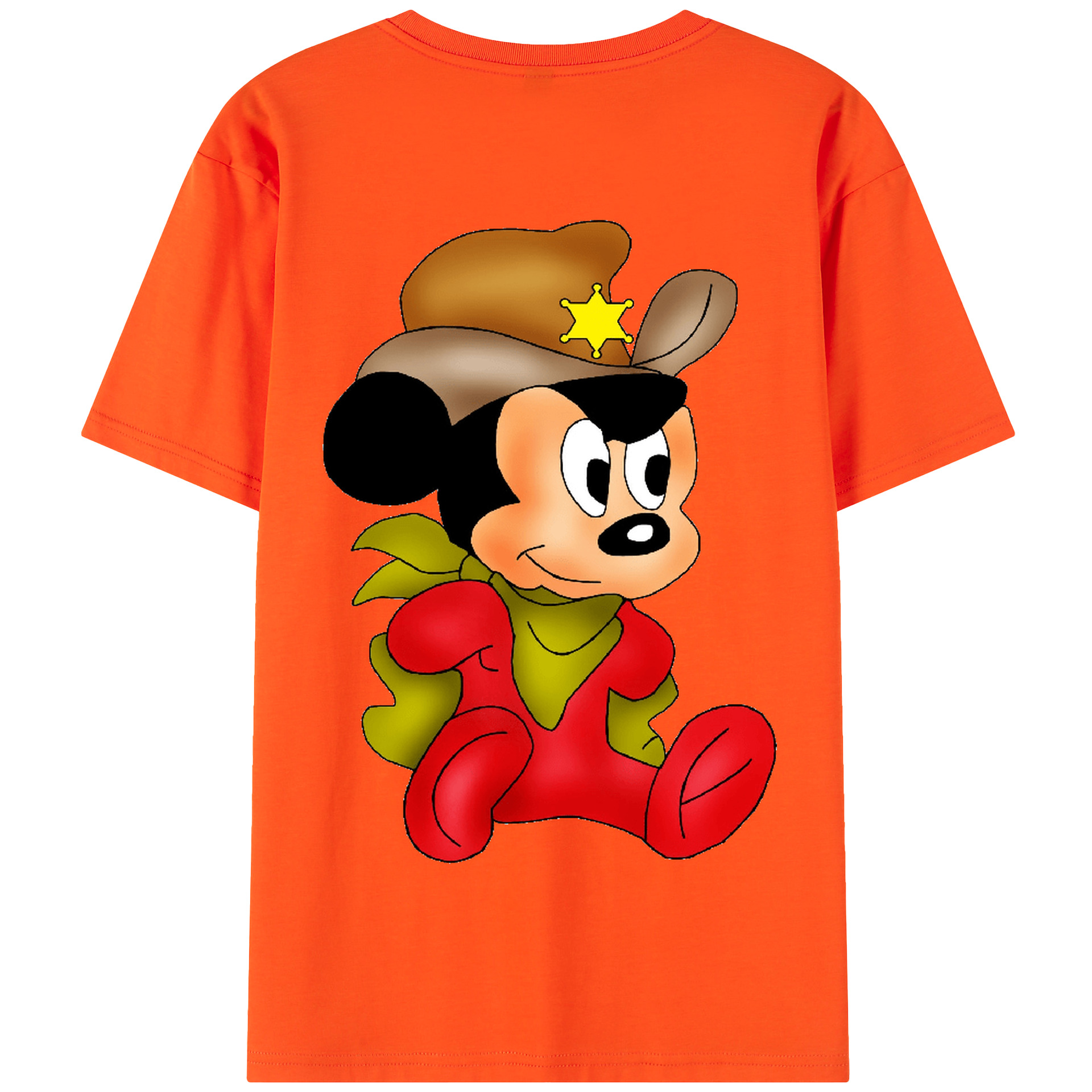 （画像用） ミッキーマウス Mickey Mouse 綿100％半袖Tシャツ（背面プリント）