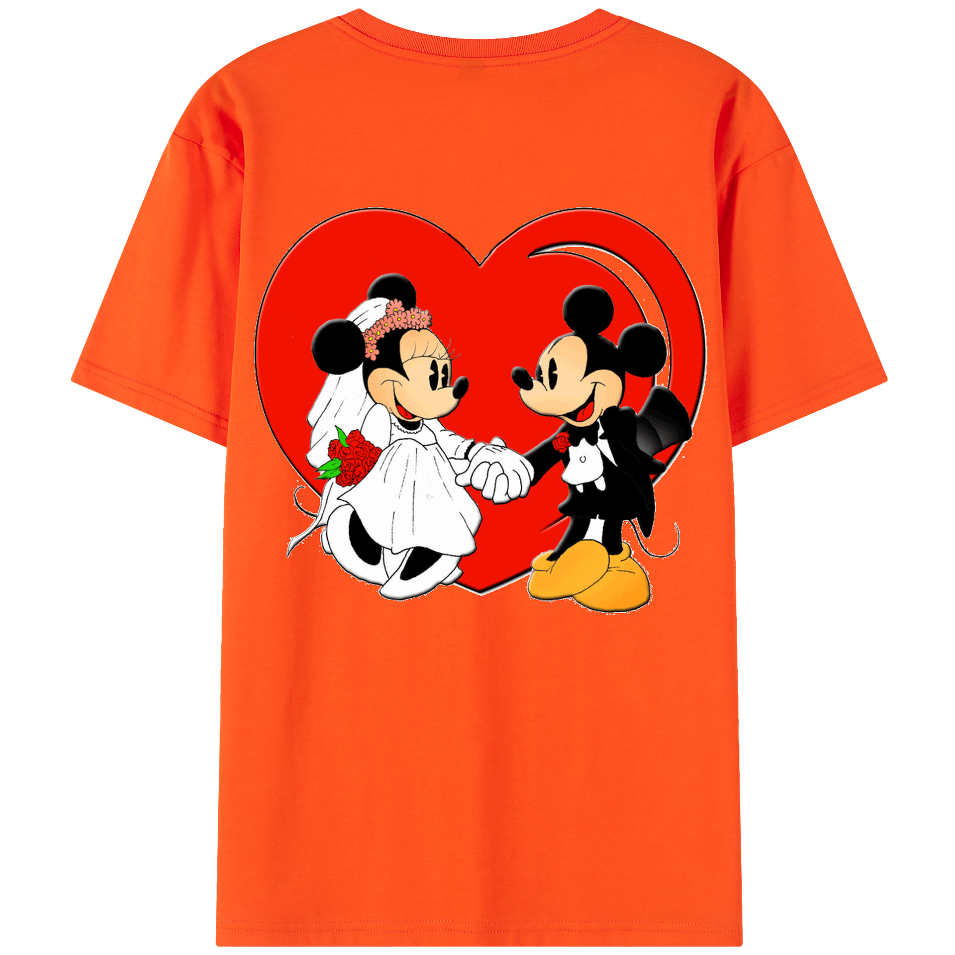 （画像用） ミッキーマウス Mickey Mouse 綿100％半袖Tシャツ（背面プリント）