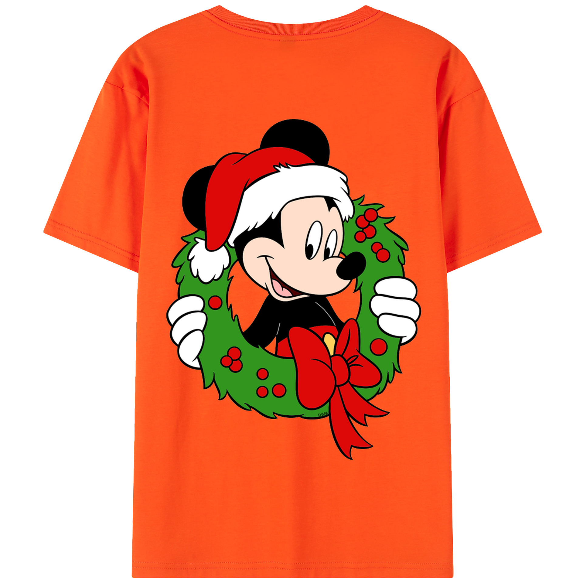 （画像用） ミッキーマウス Mickey Mouse 綿100％半袖Tシャツ（背面プリント）