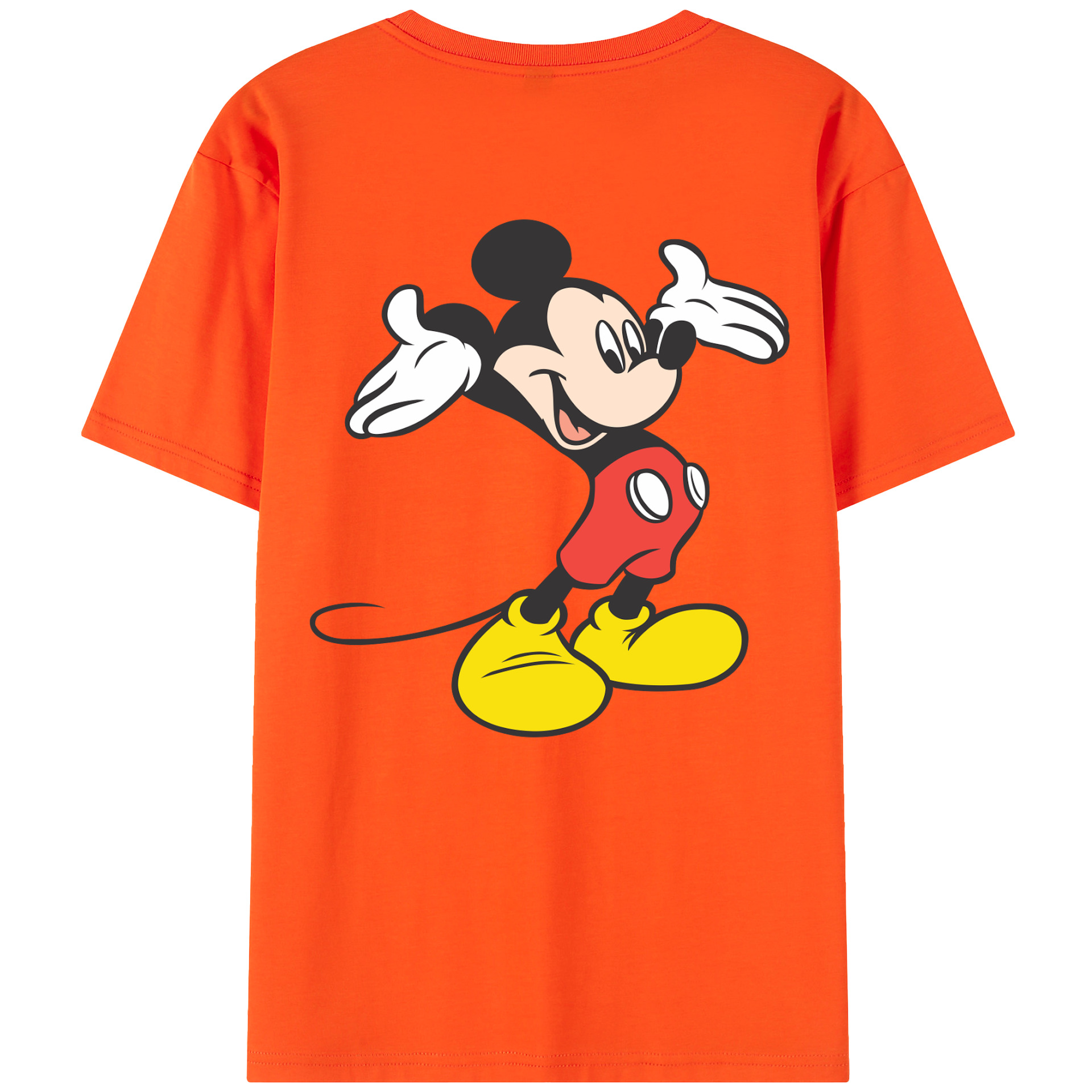 （画像用） ミッキーマウス Mickey Mouse 綿100％半袖Tシャツ（背面プリント）