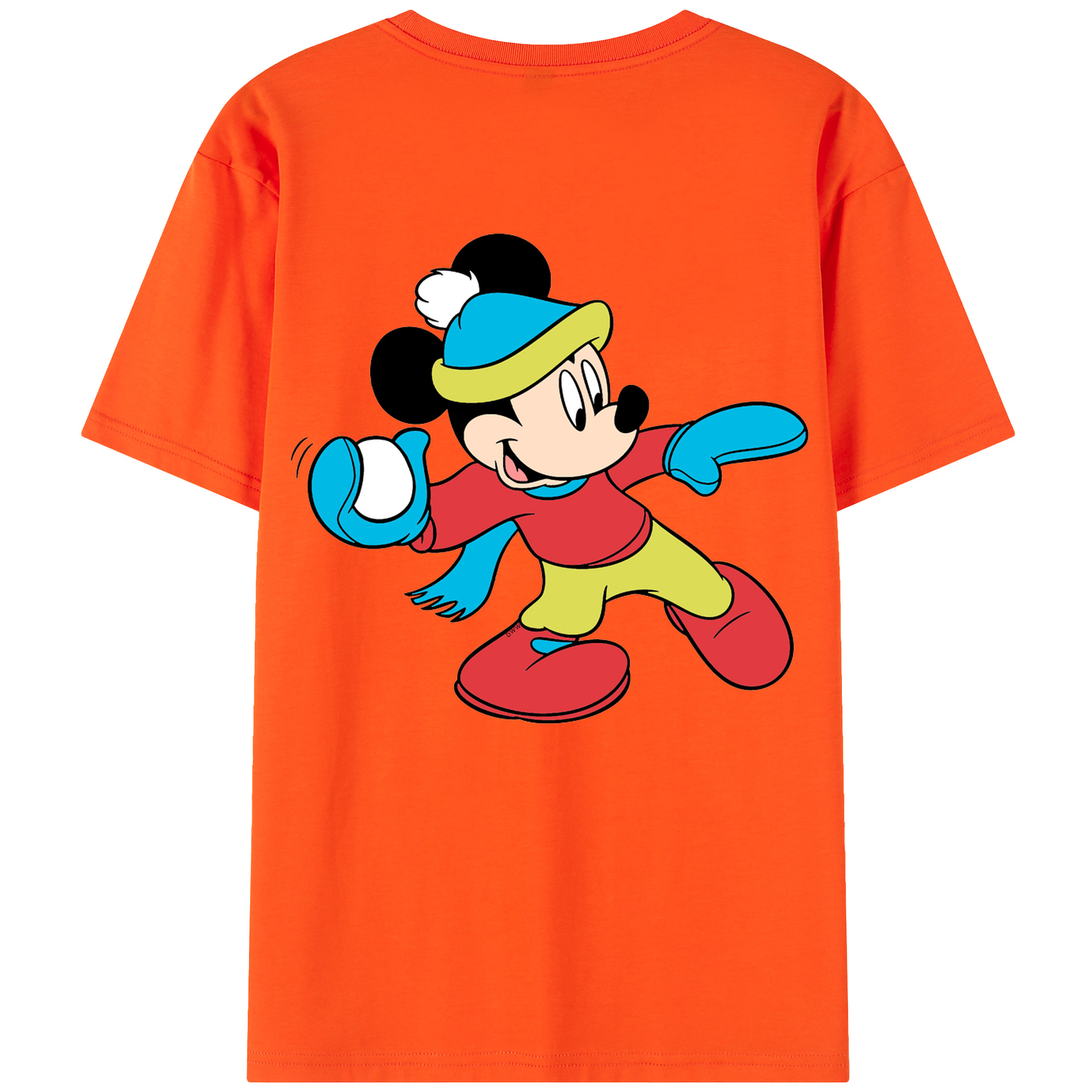 （画像用） ミッキーマウス Mickey Mouse 綿100％半袖Tシャツ（背面プリント）