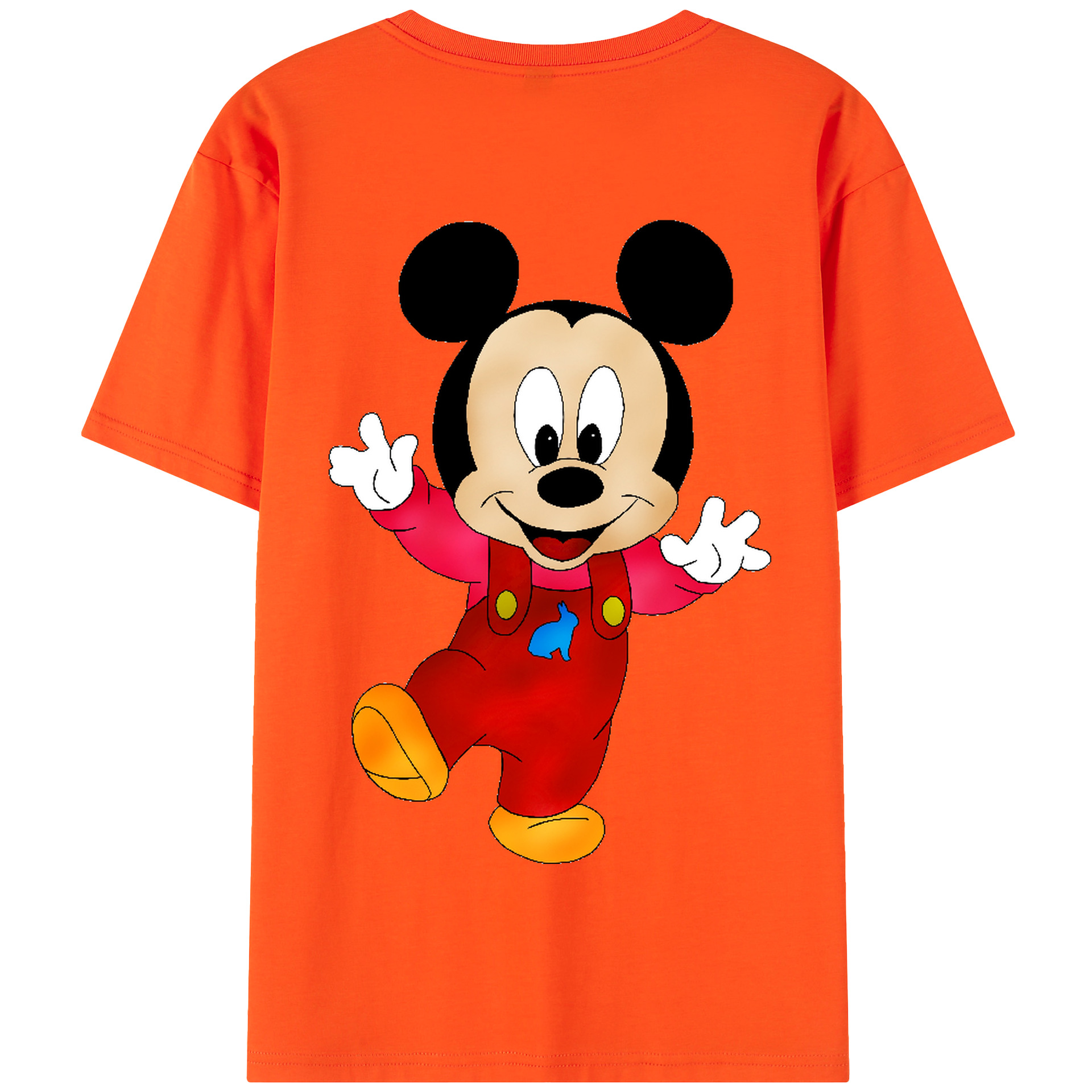 （画像用） ミッキーマウス Mickey Mouse 綿100％半袖Tシャツ（背面プリント）