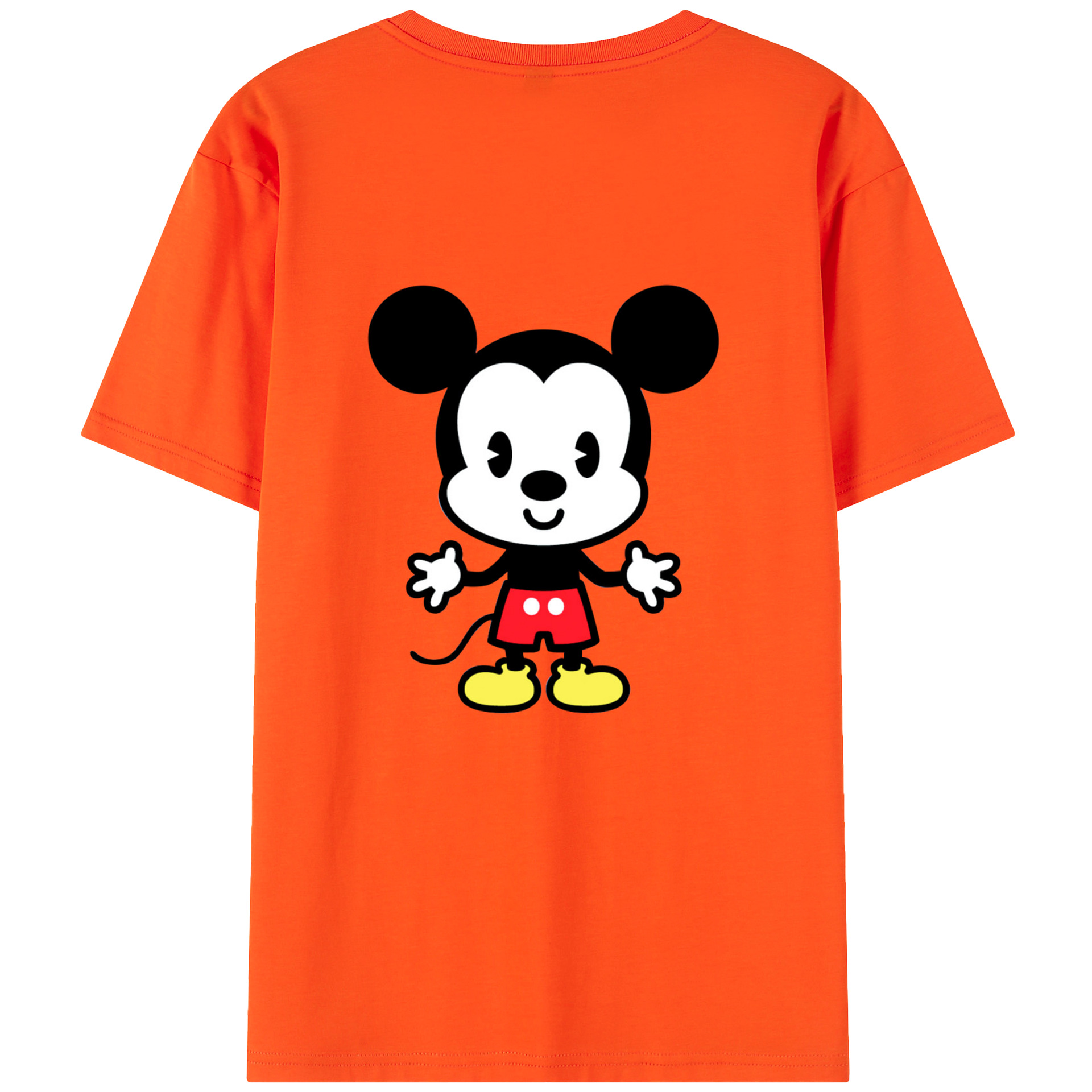 （画像用） ミッキーマウス Mickey Mouse 綿100％半袖Tシャツ（背面プリント）