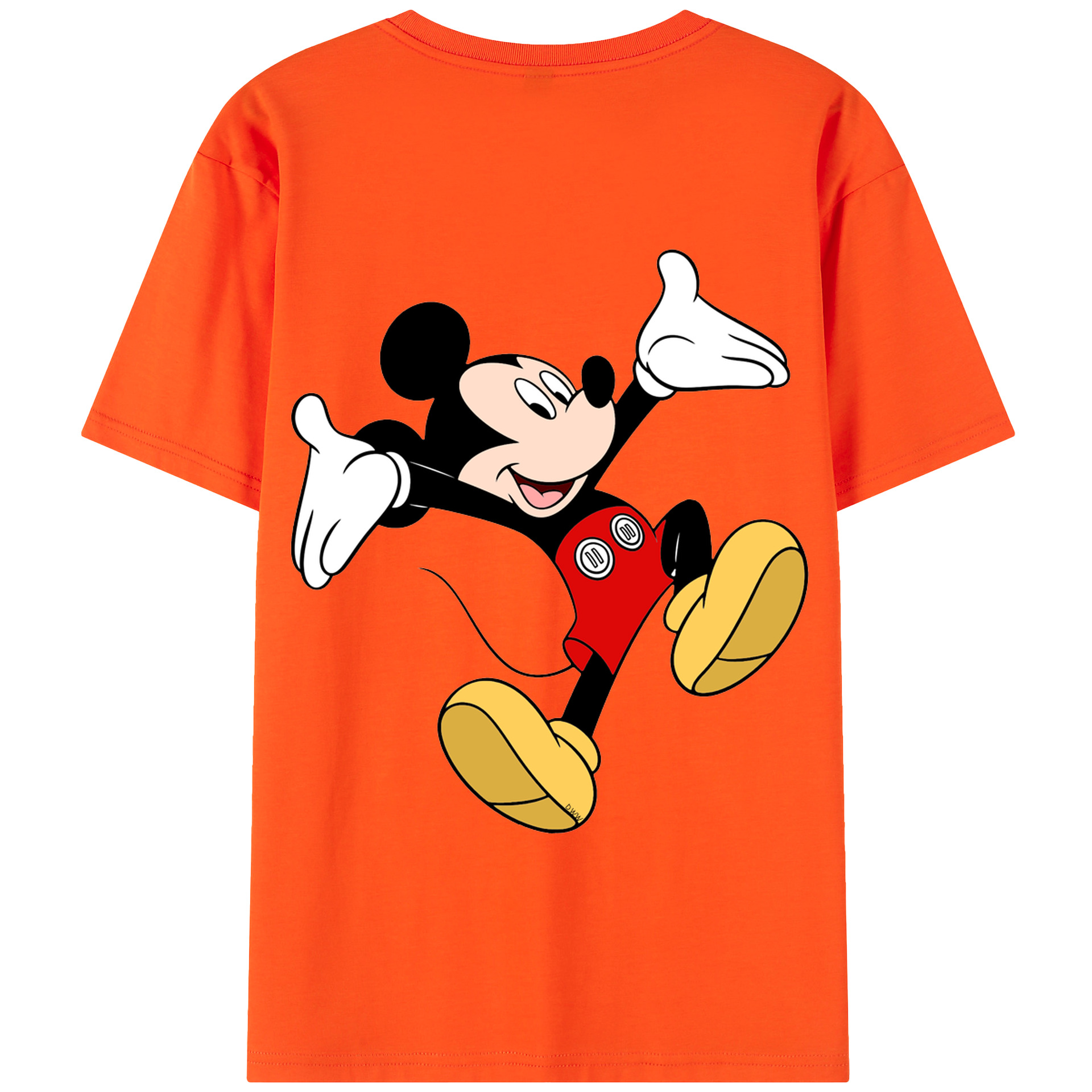 （画像用） ミッキーマウス Mickey Mouse 綿100％半袖Tシャツ（背面プリント）