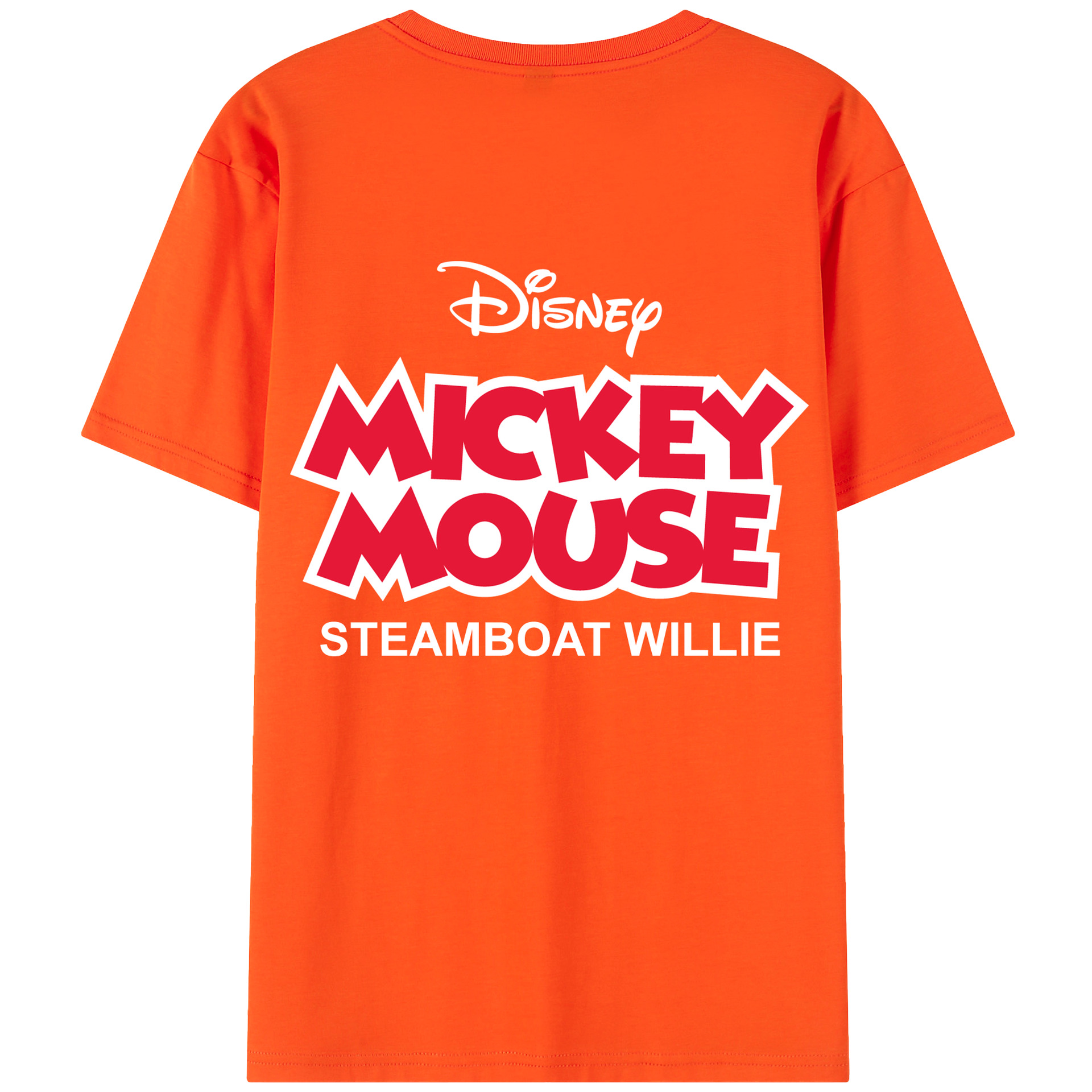 （画像用） ミッキーマウス Mickey Mouse 綿100％半袖Tシャツ（背面プリント）