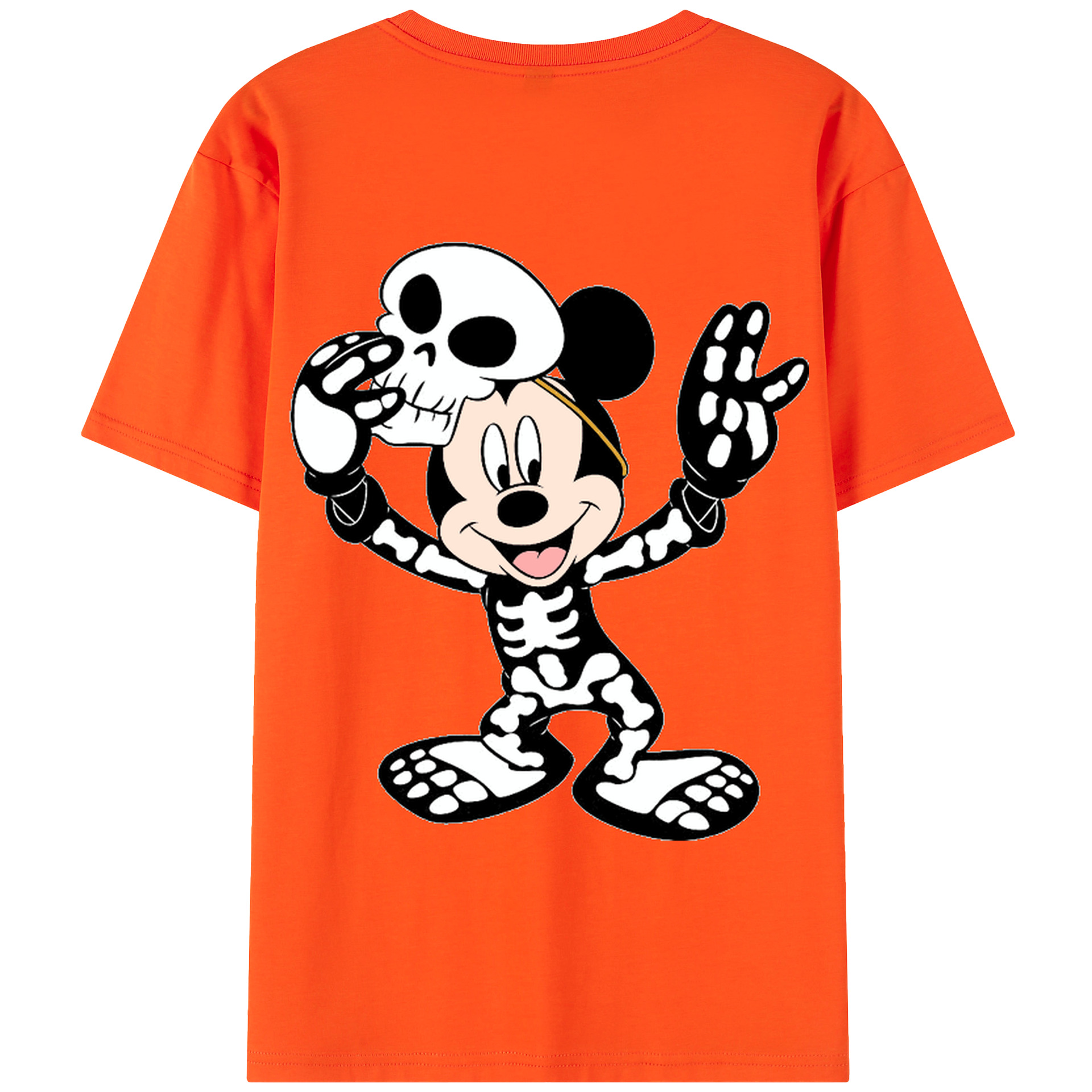 （画像用） ミッキーマウス Mickey Mouse 綿100％半袖Tシャツ（背面プリント）