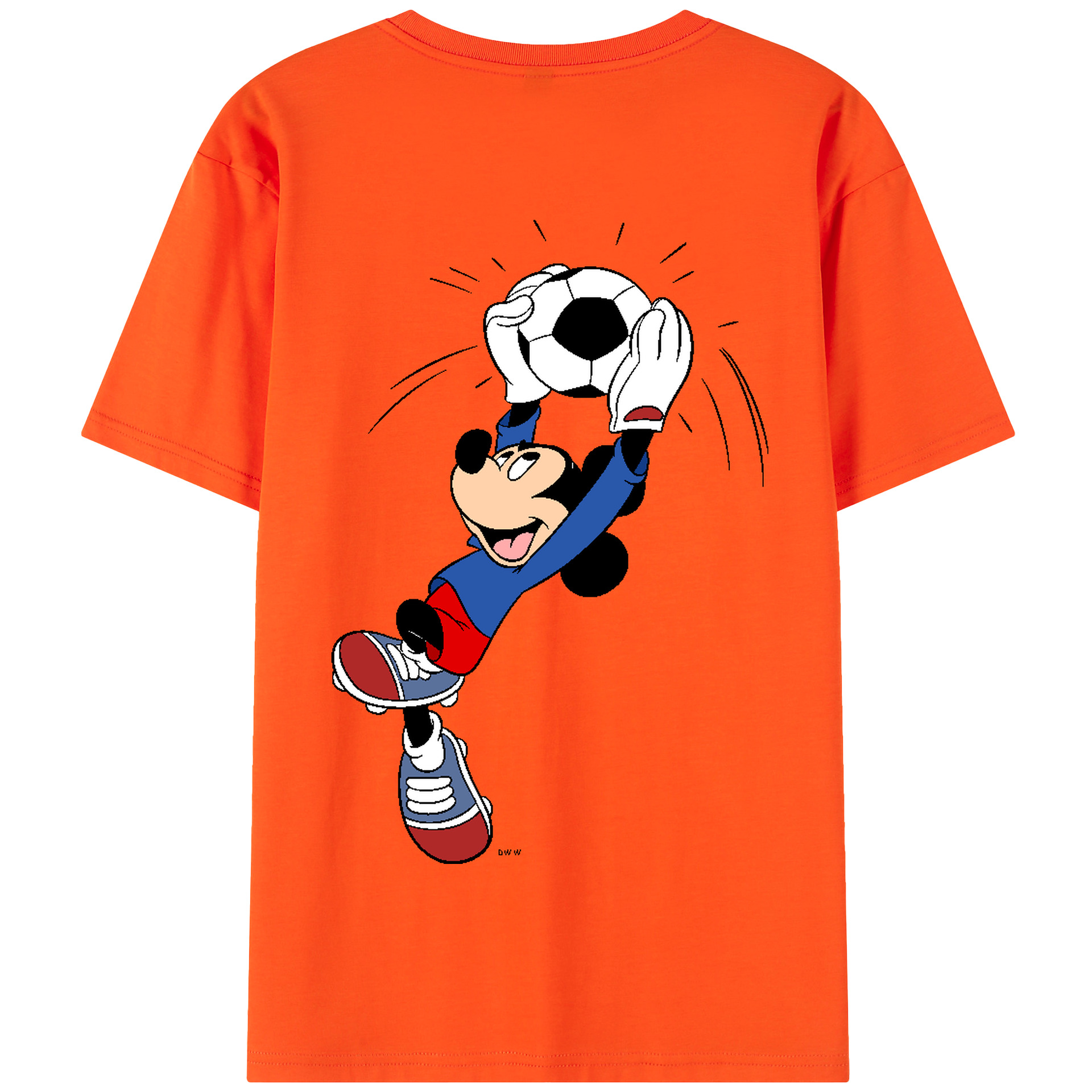 （画像用） ミッキーマウス Mickey Mouse 綿100％半袖Tシャツ（背面プリント）