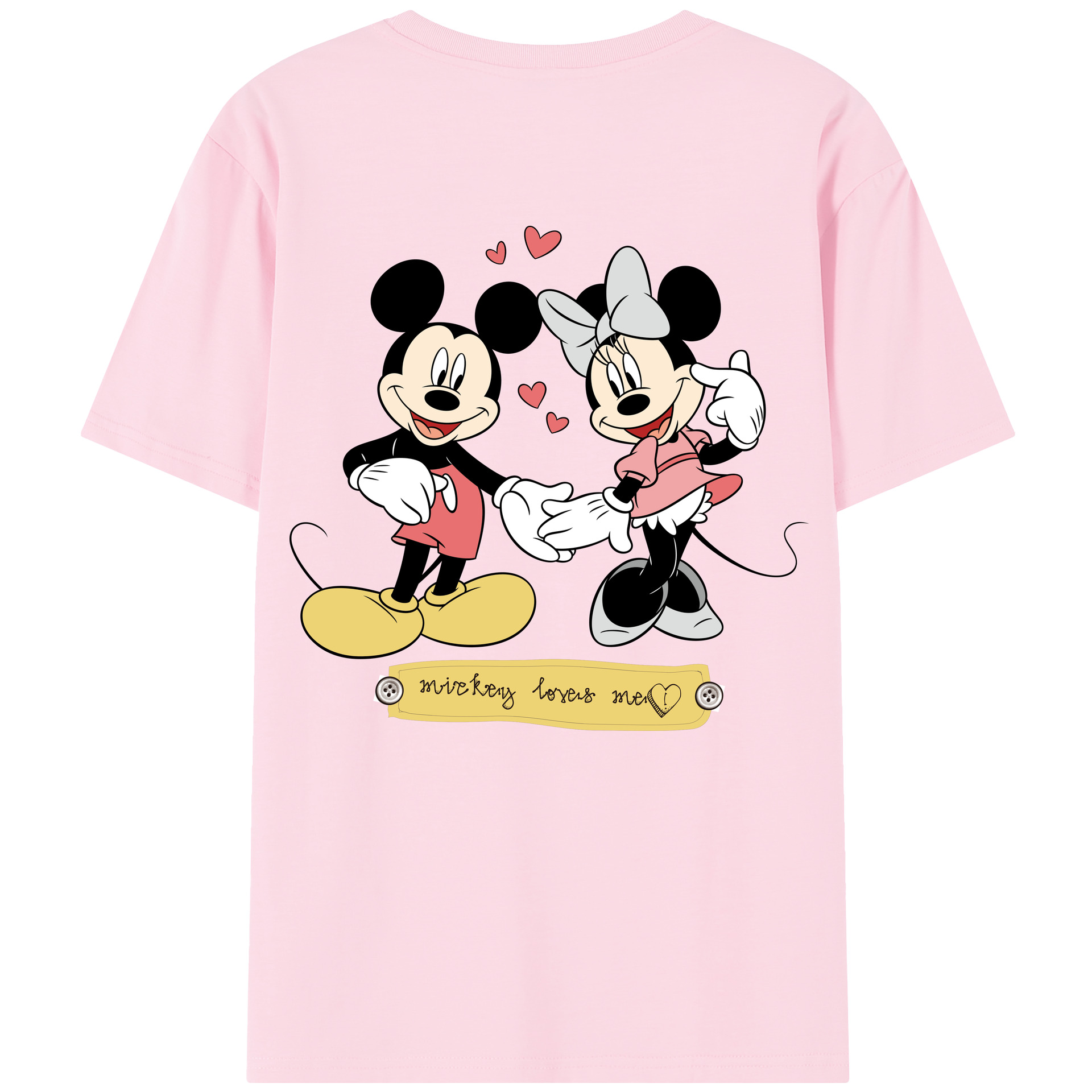 （画像用） ミッキーマウス Mickey Mouse 綿100％半袖Tシャツ（背面プリント）