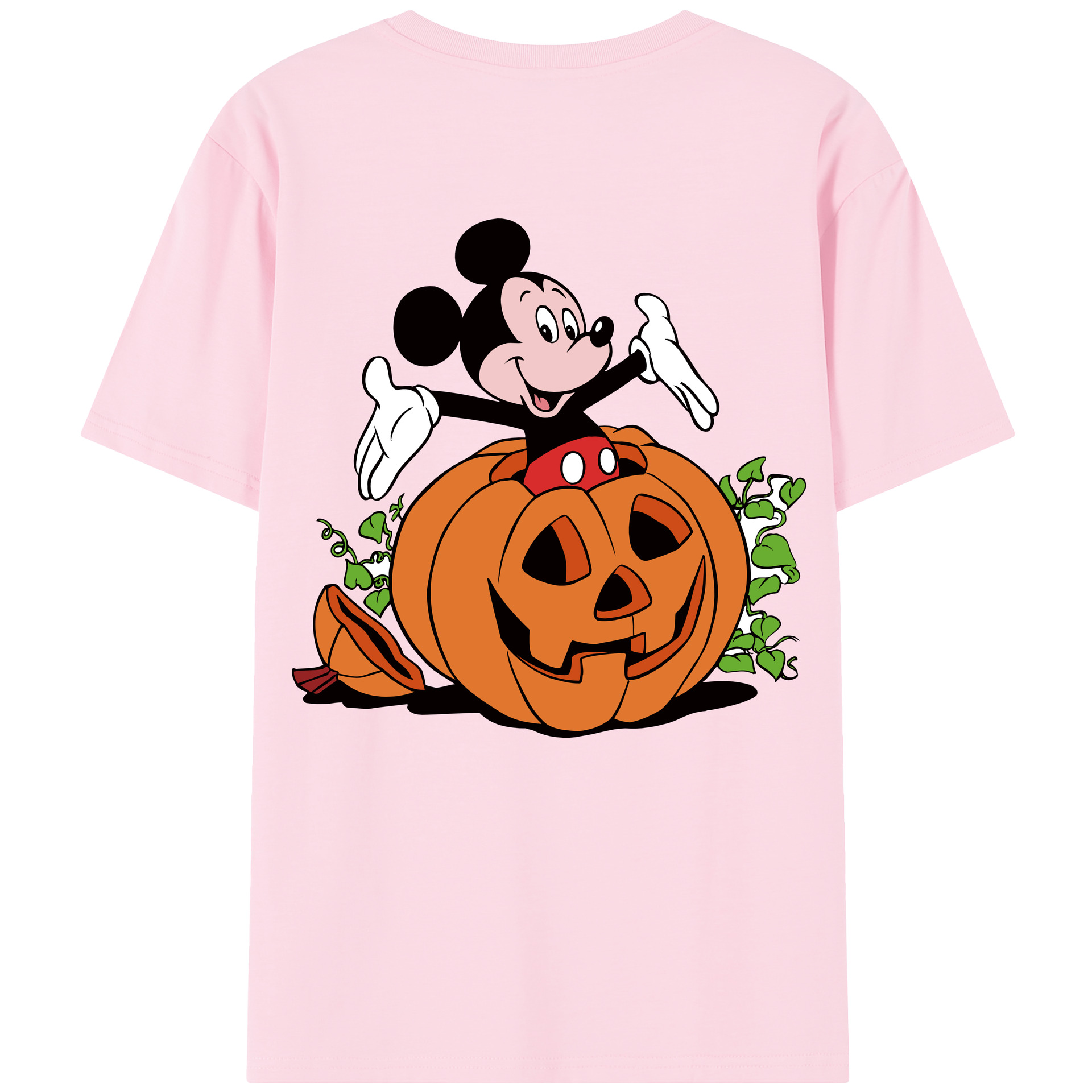 （画像用） ミッキーマウス Mickey Mouse 綿100％半袖Tシャツ（背面プリント）