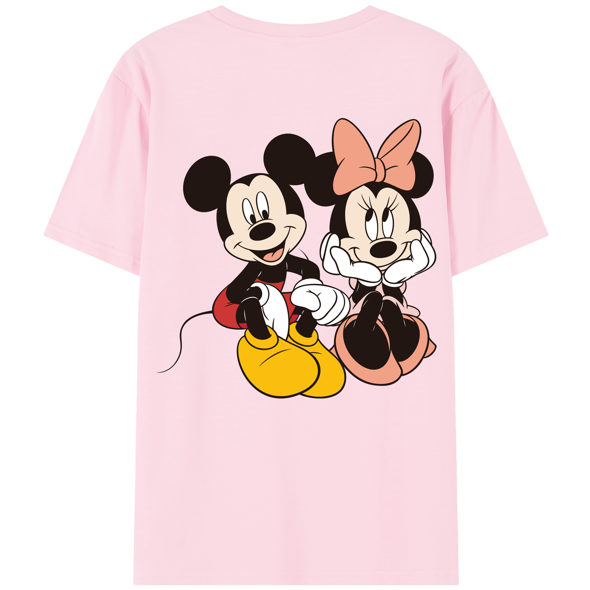 （画像用） ミッキーマウス Mickey Mouse 綿100％半袖Tシャツ（背面プリント）
