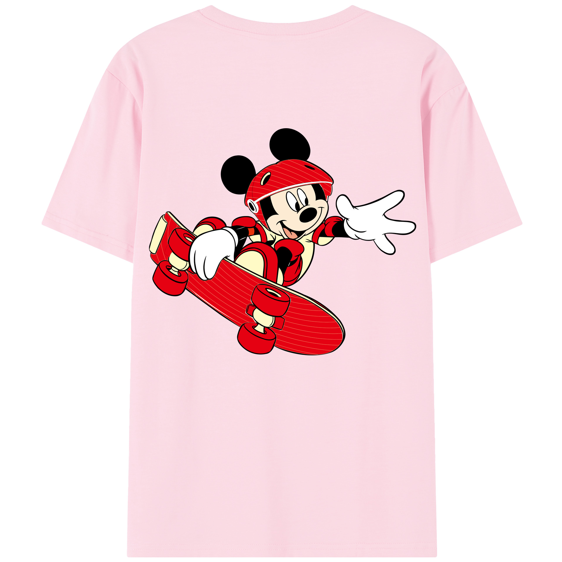 （画像用） ミッキーマウス Mickey Mouse 綿100％半袖Tシャツ（背面プリント）