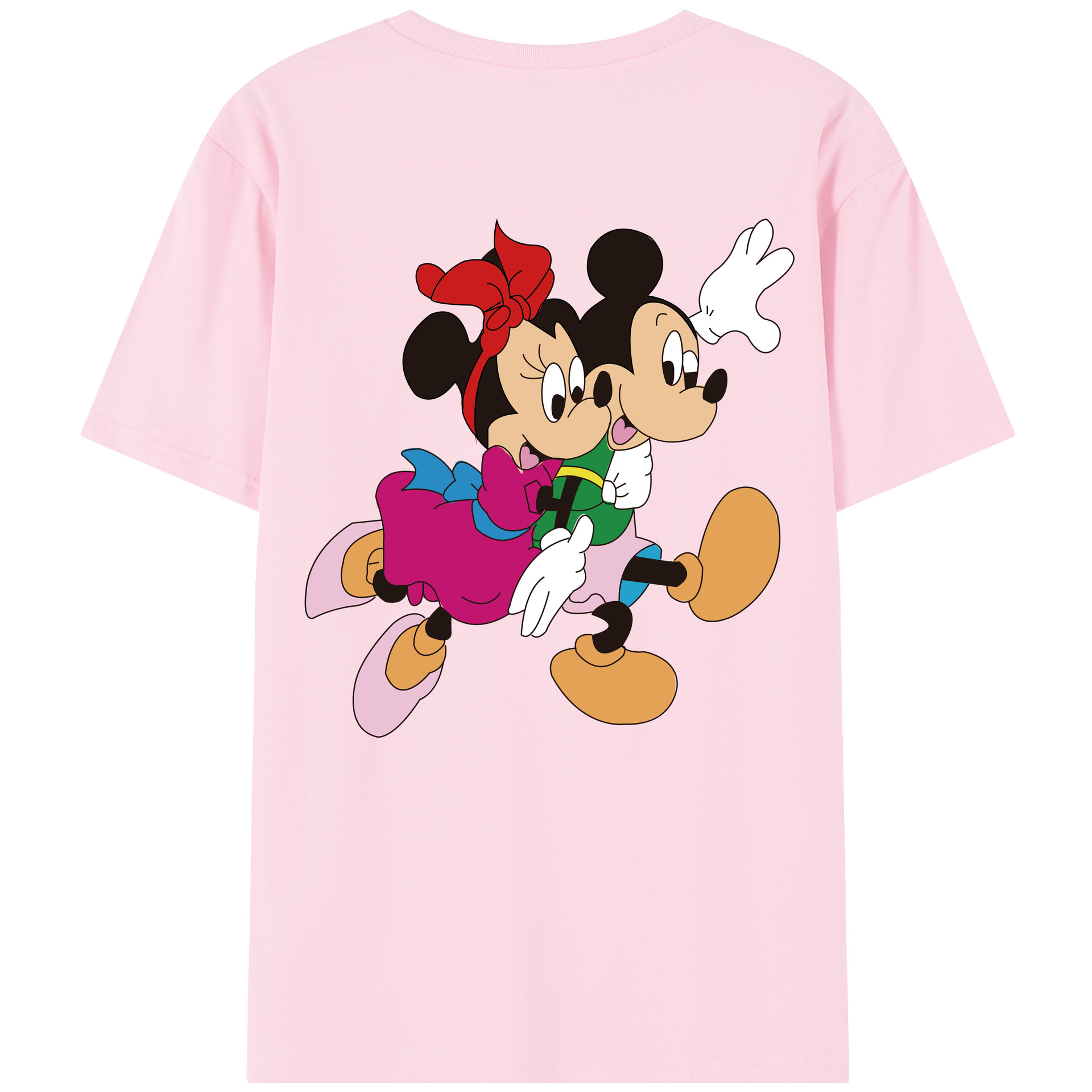 （画像用） ミッキーマウス Mickey Mouse 綿100％半袖Tシャツ（背面プリント）