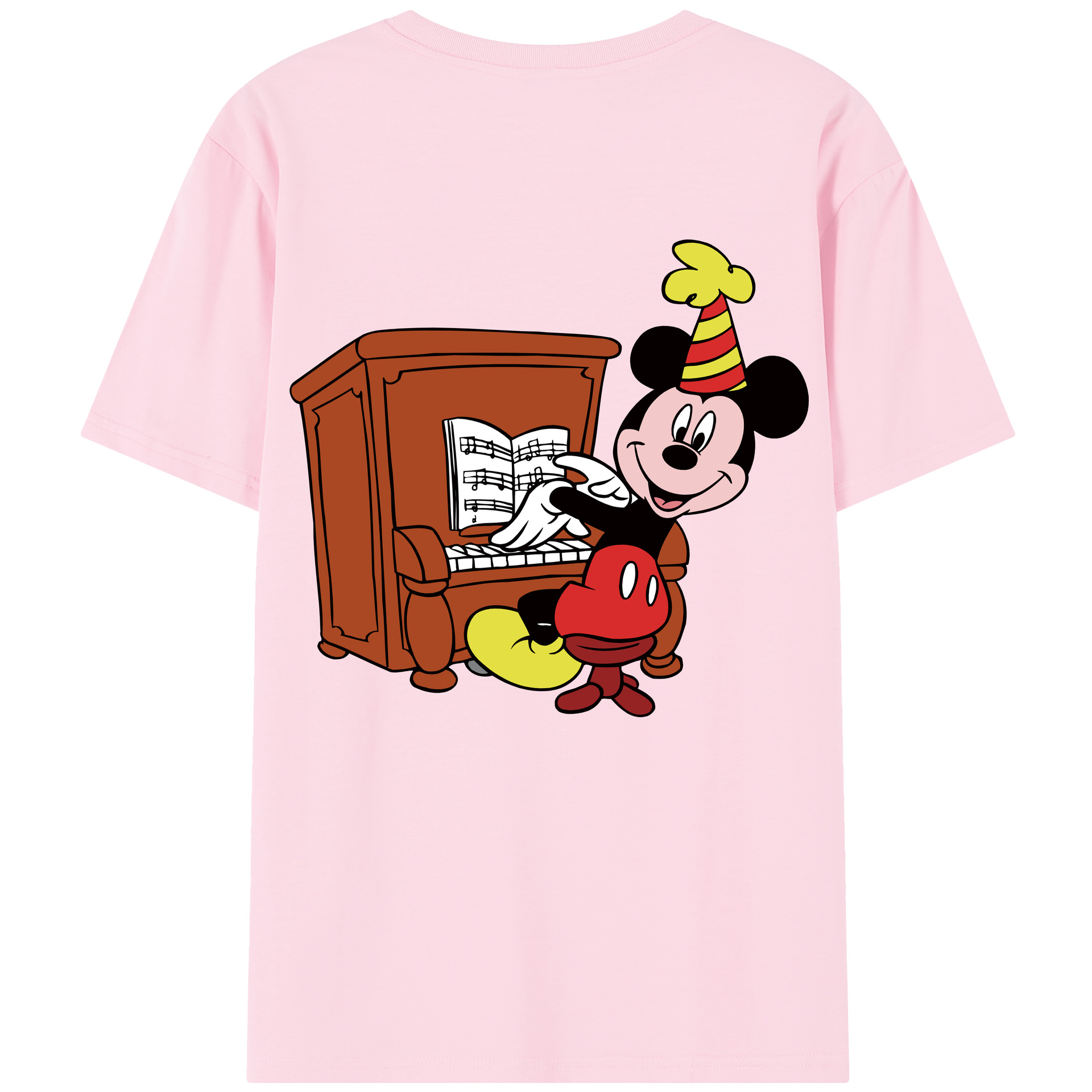 （画像用） ミッキーマウス Mickey Mouse 綿100％半袖Tシャツ（背面プリント）