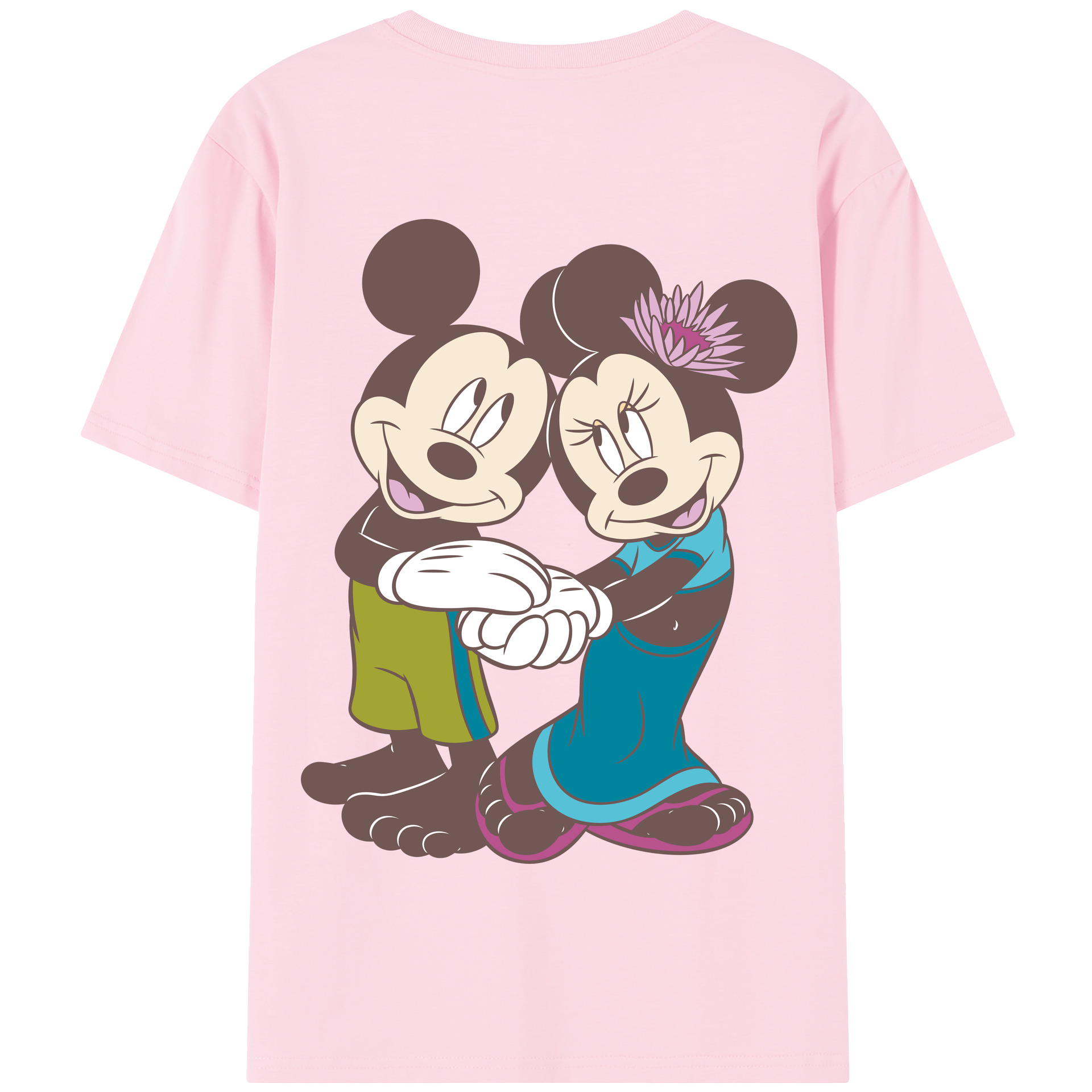 （画像用） ミッキーマウス Mickey Mouse 綿100％半袖Tシャツ（背面プリント）
