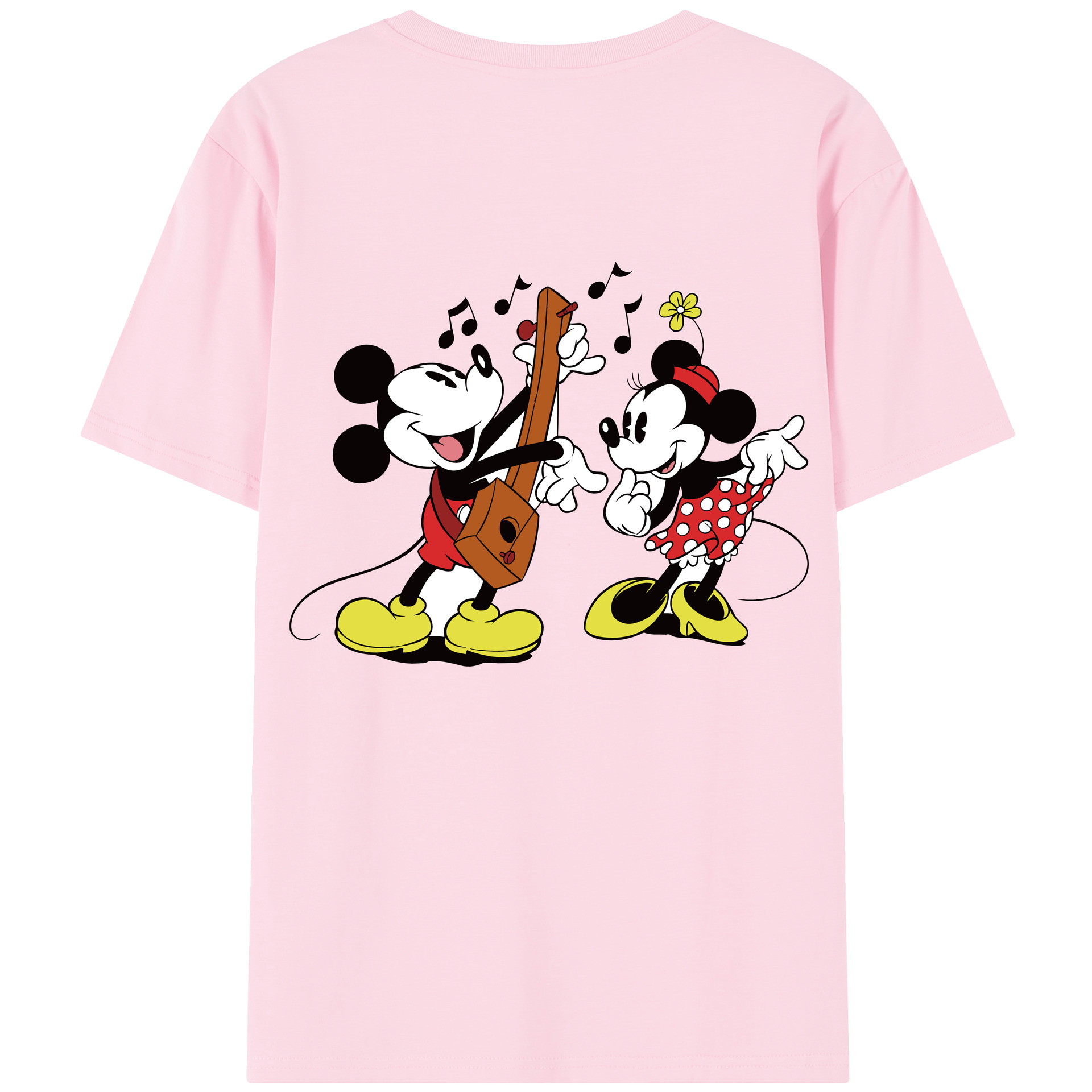 （画像用） ミッキーマウス Mickey Mouse 綿100％半袖Tシャツ（背面プリント）