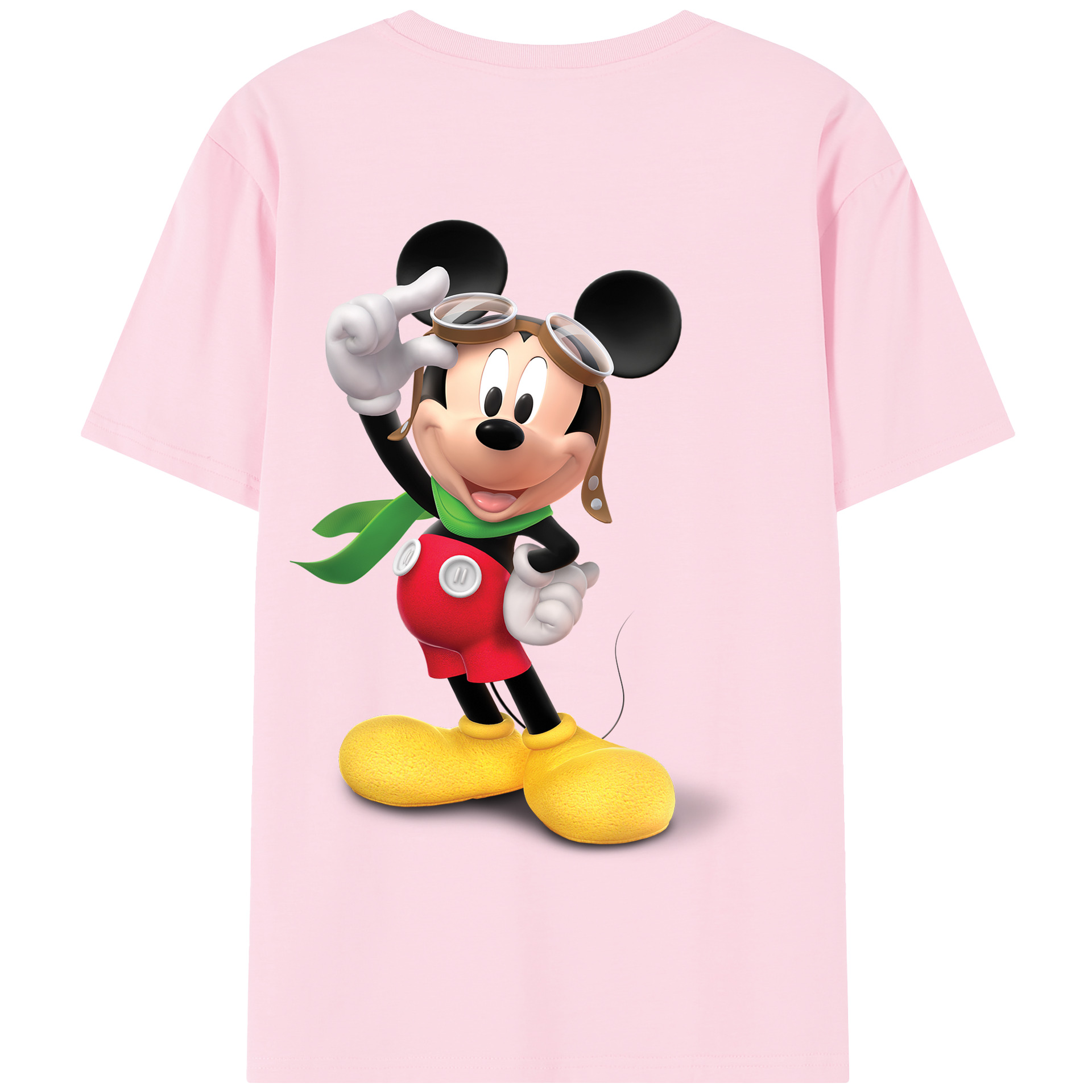 （画像用） ミッキーマウス Mickey Mouse 綿100％半袖Tシャツ（背面プリント）