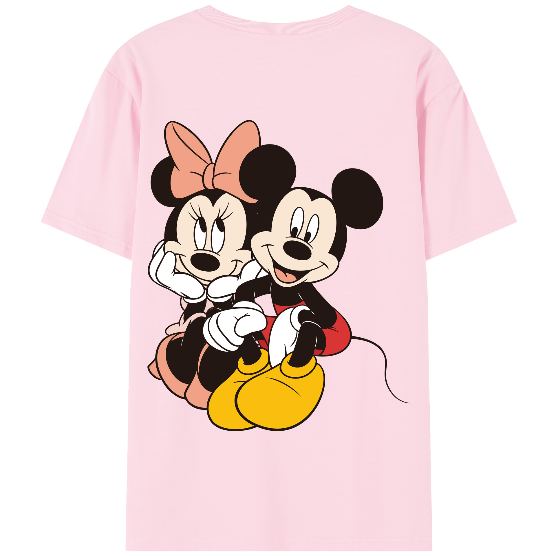 （画像用） ミッキーマウス Mickey Mouse 綿100％半袖Tシャツ（背面プリント）