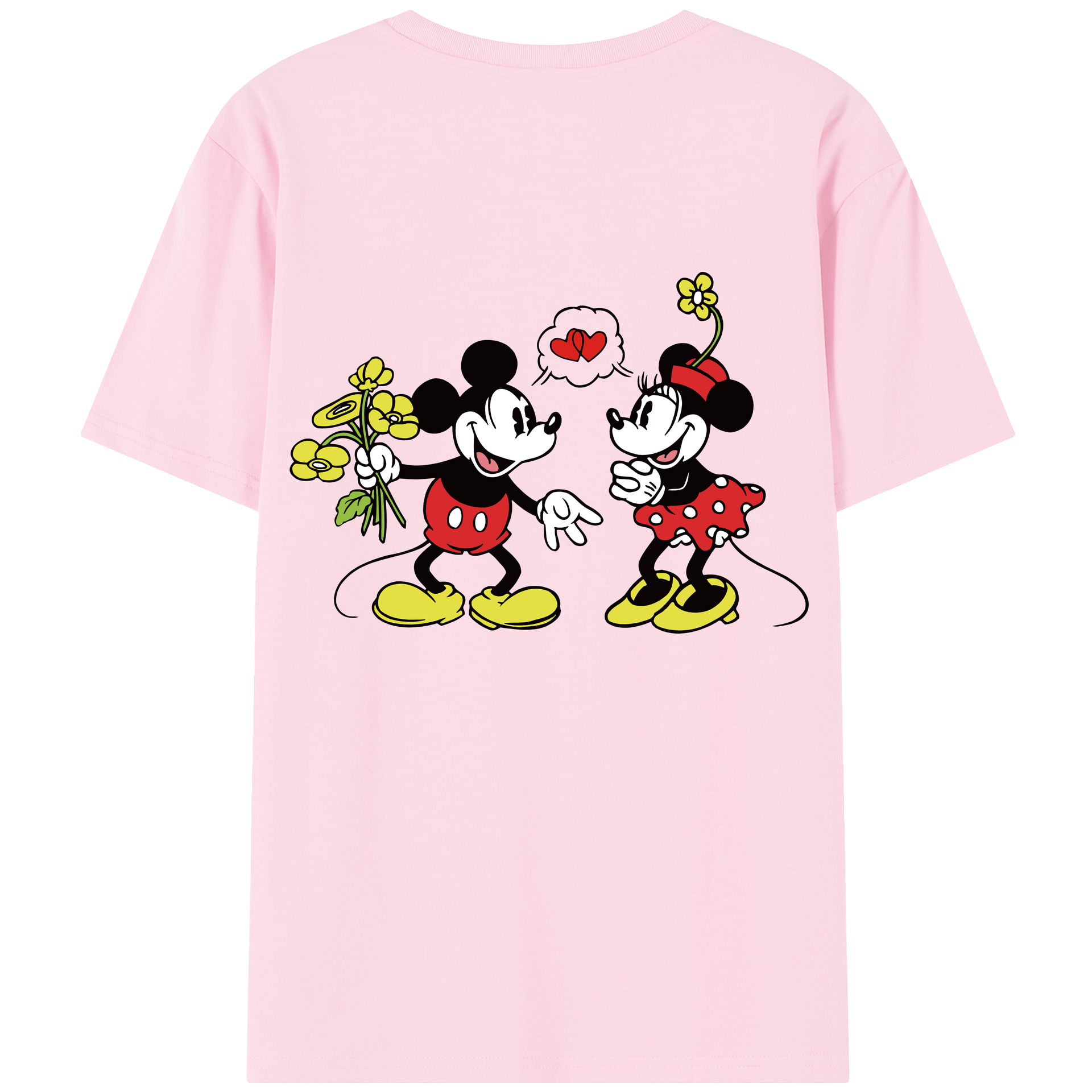 （画像用） ミッキーマウス Mickey Mouse 綿100％半袖Tシャツ（背面プリント）