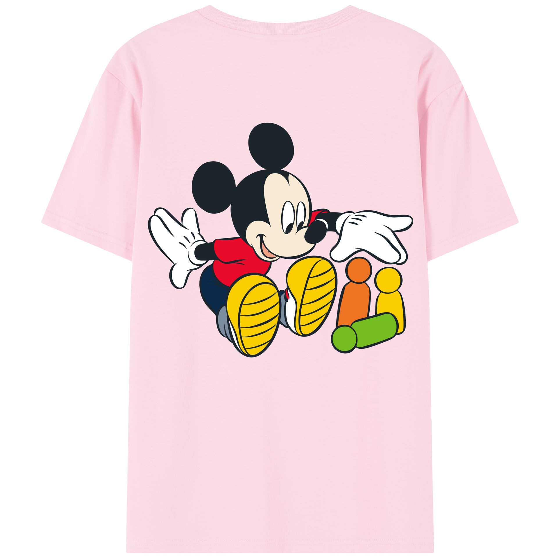 （画像用） ミッキーマウス Mickey Mouse 綿100％半袖Tシャツ（背面プリント）