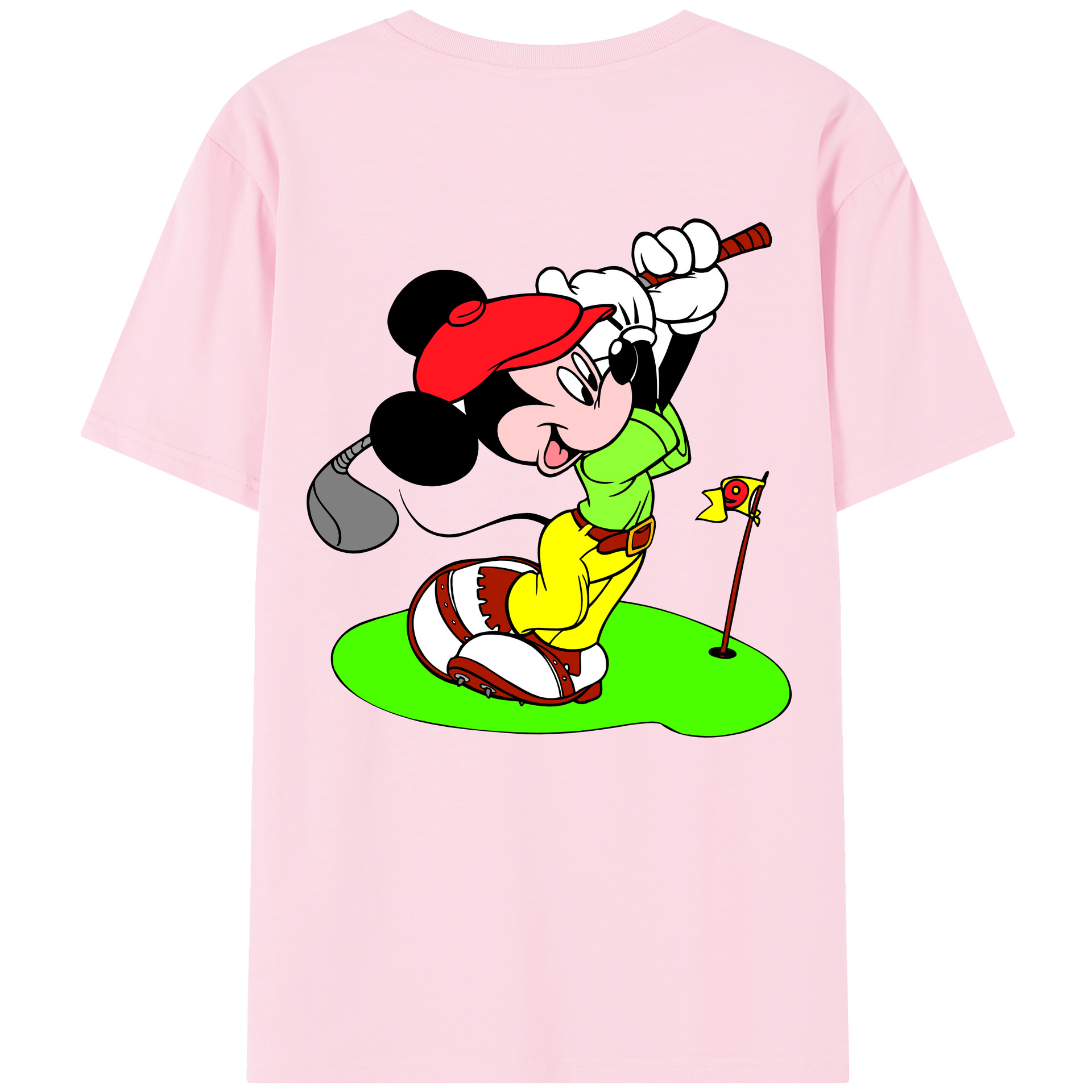 （画像用） ミッキーマウス Mickey Mouse 綿100％半袖Tシャツ（背面プリント）