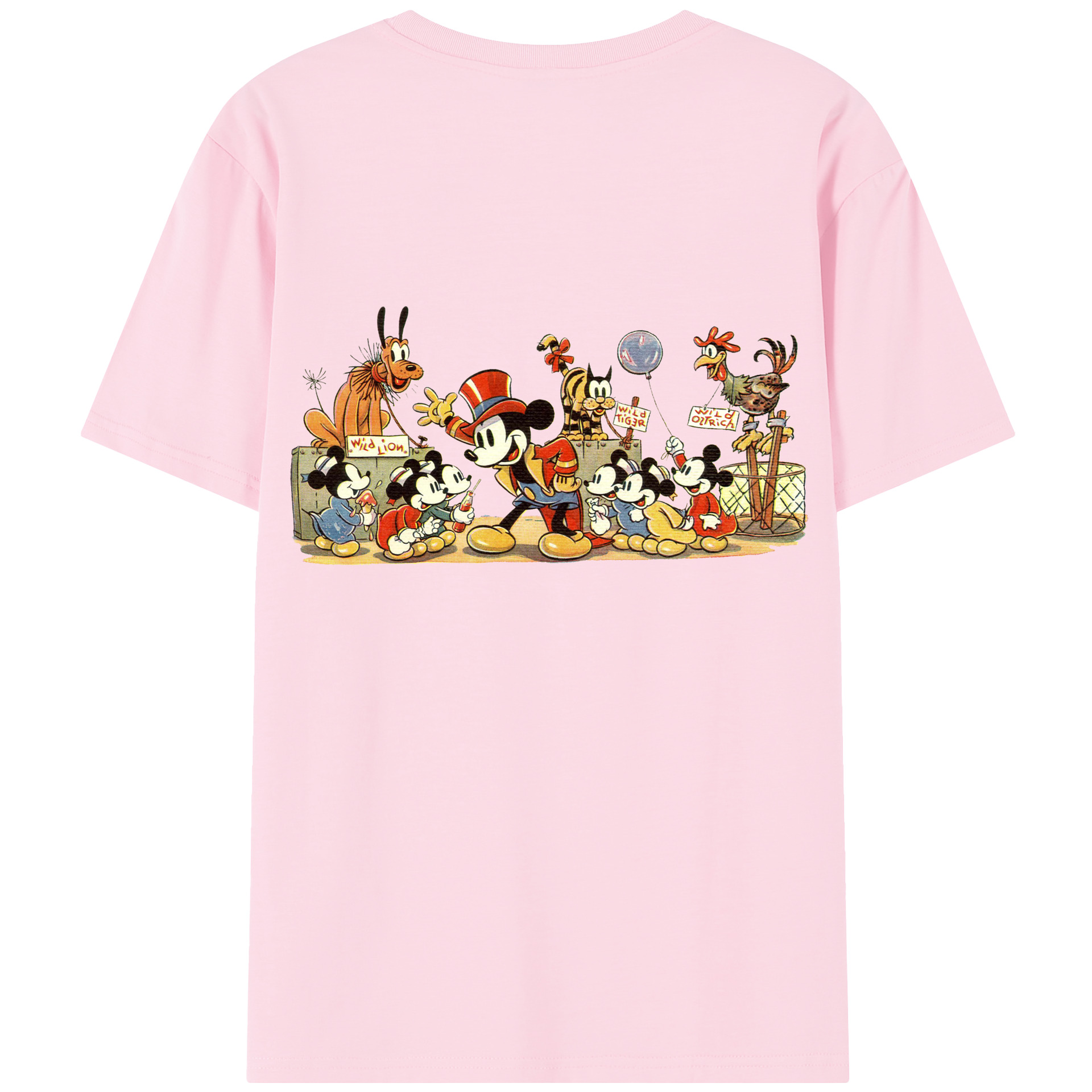 （画像用） ミッキーマウス Mickey Mouse 綿100％半袖Tシャツ（背面プリント）