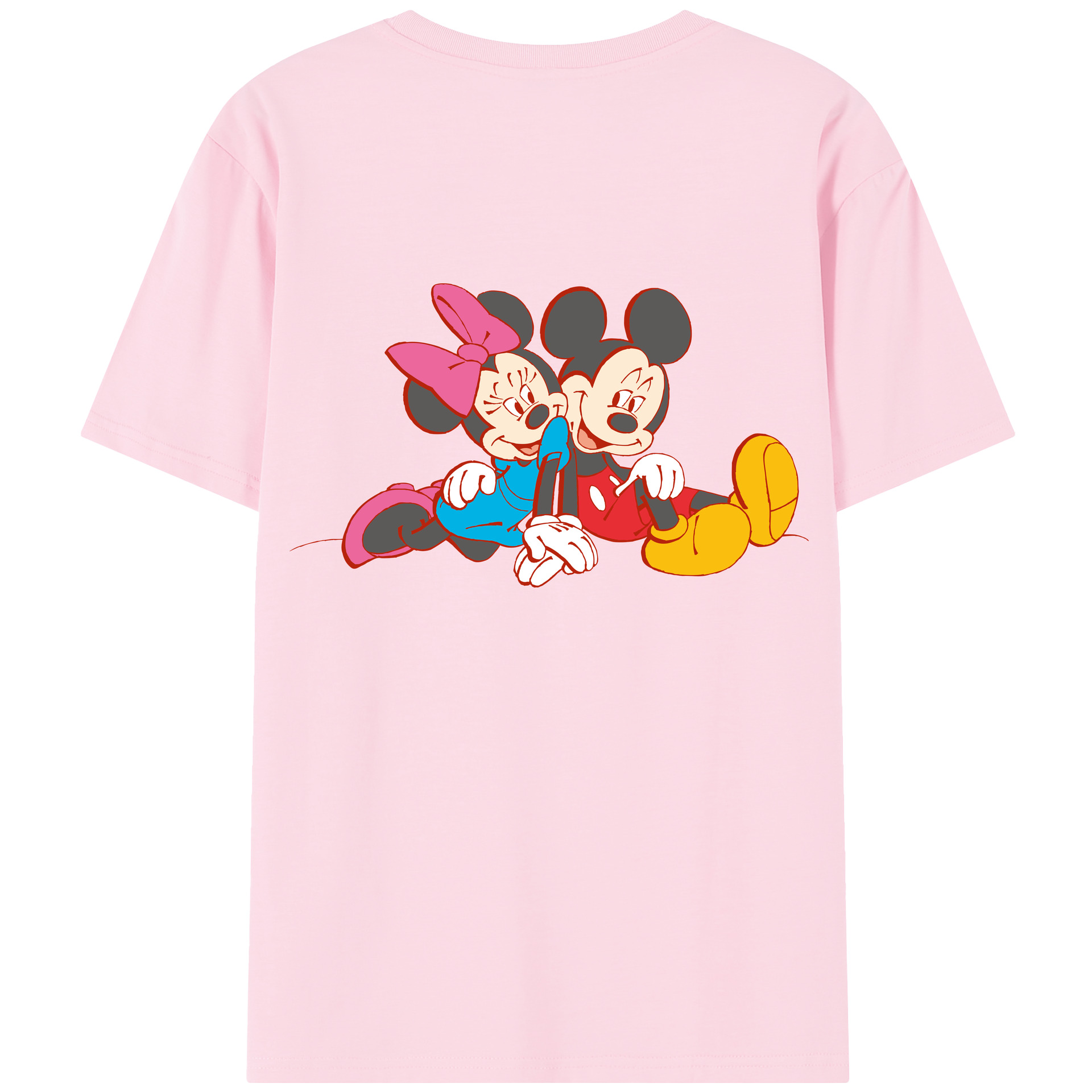 （画像用） ミッキーマウス Mickey Mouse 綿100％半袖Tシャツ（背面プリント）