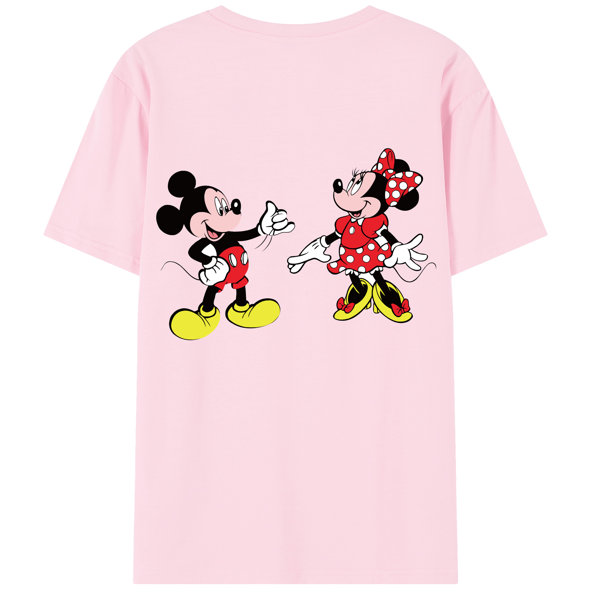 （画像用） ミッキーマウス Mickey Mouse 綿100％半袖Tシャツ（背面プリント）
