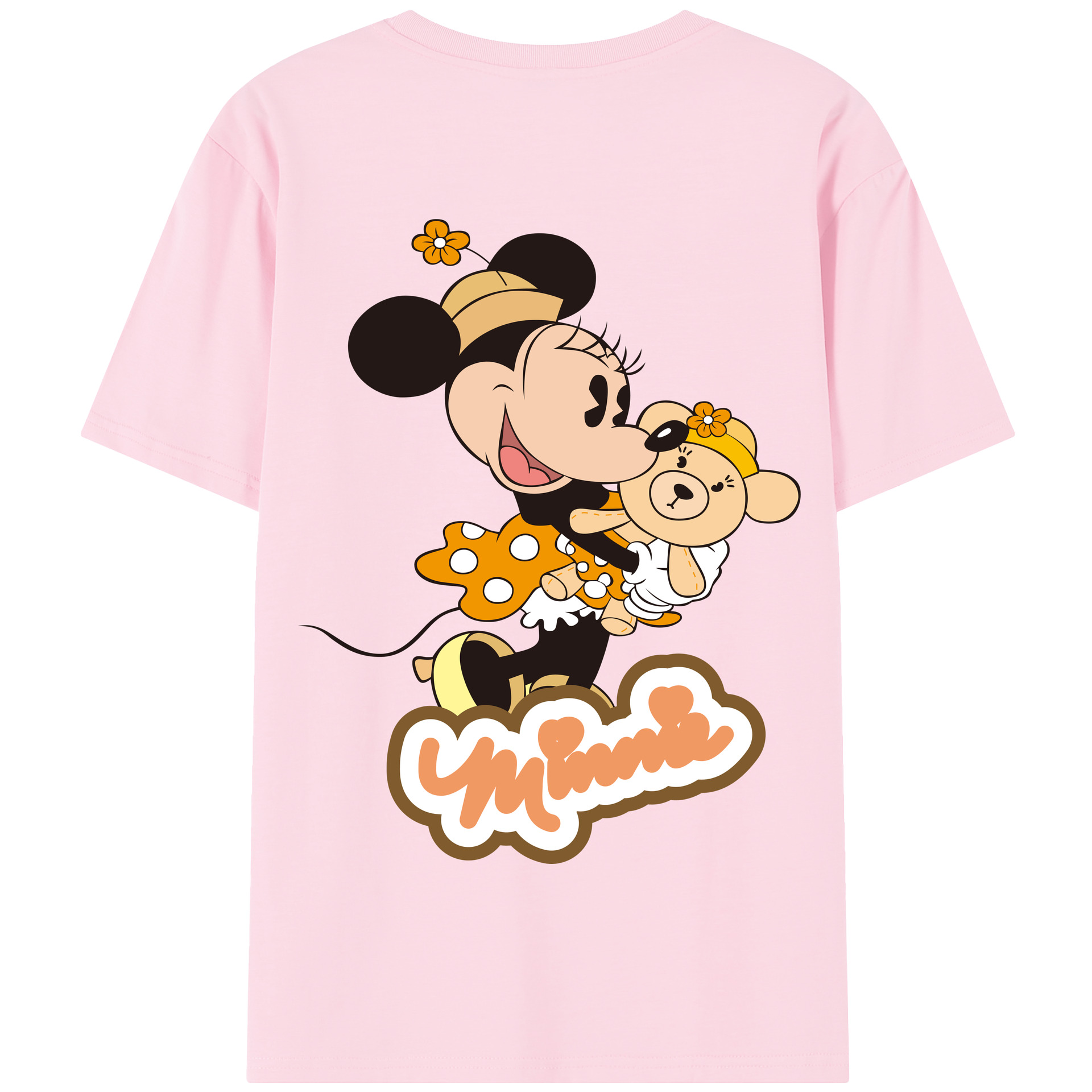 （画像用） ミッキーマウス Mickey Mouse 綿100％半袖Tシャツ（背面プリント）