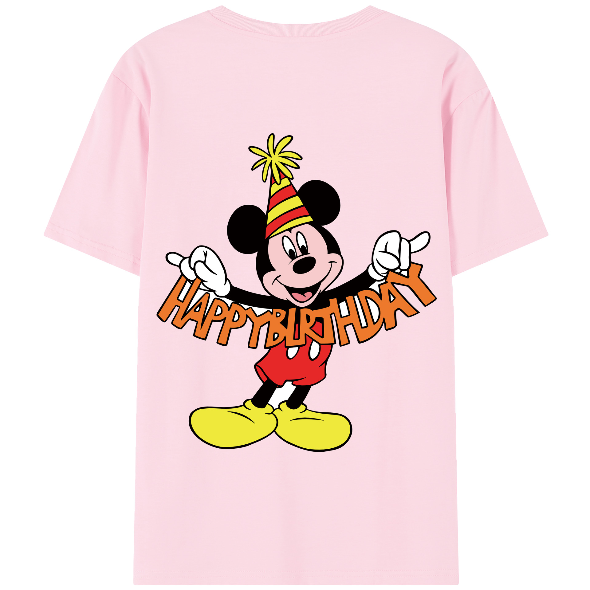 （画像用） ミッキーマウス Mickey Mouse 綿100％半袖Tシャツ（背面プリント）
