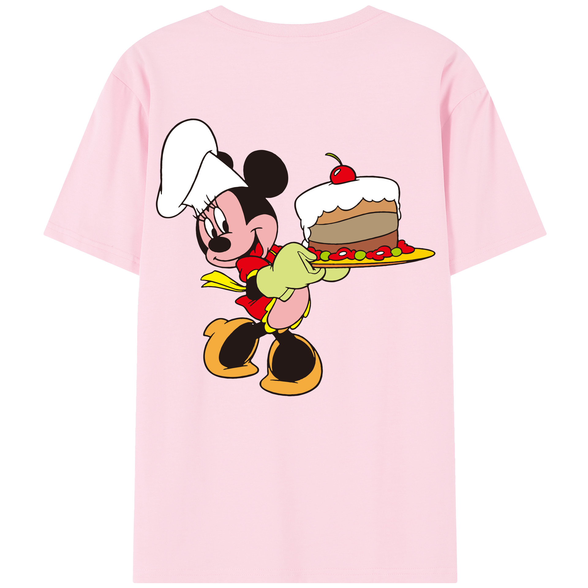 （画像用） ミッキーマウス Mickey Mouse 綿100％半袖Tシャツ（背面プリント）
