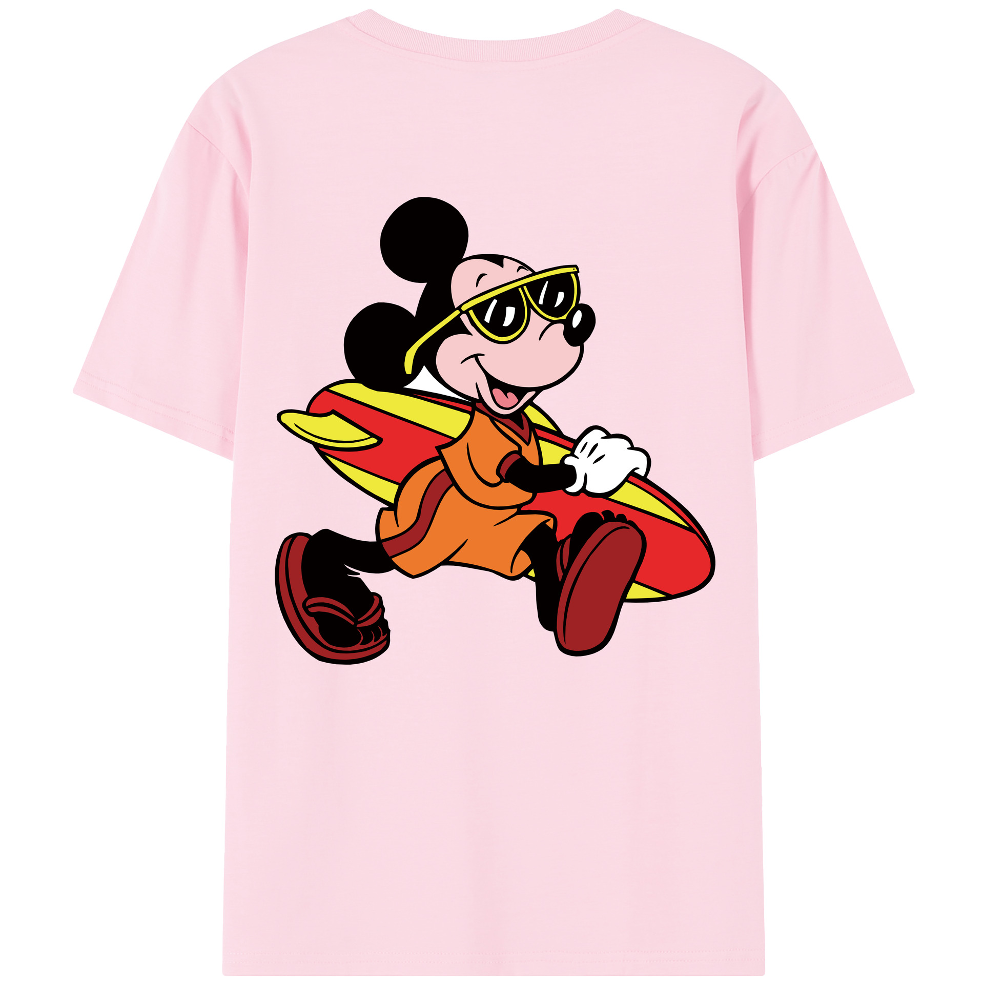 （画像用） ミッキーマウス Mickey Mouse 綿100％半袖Tシャツ（背面プリント）