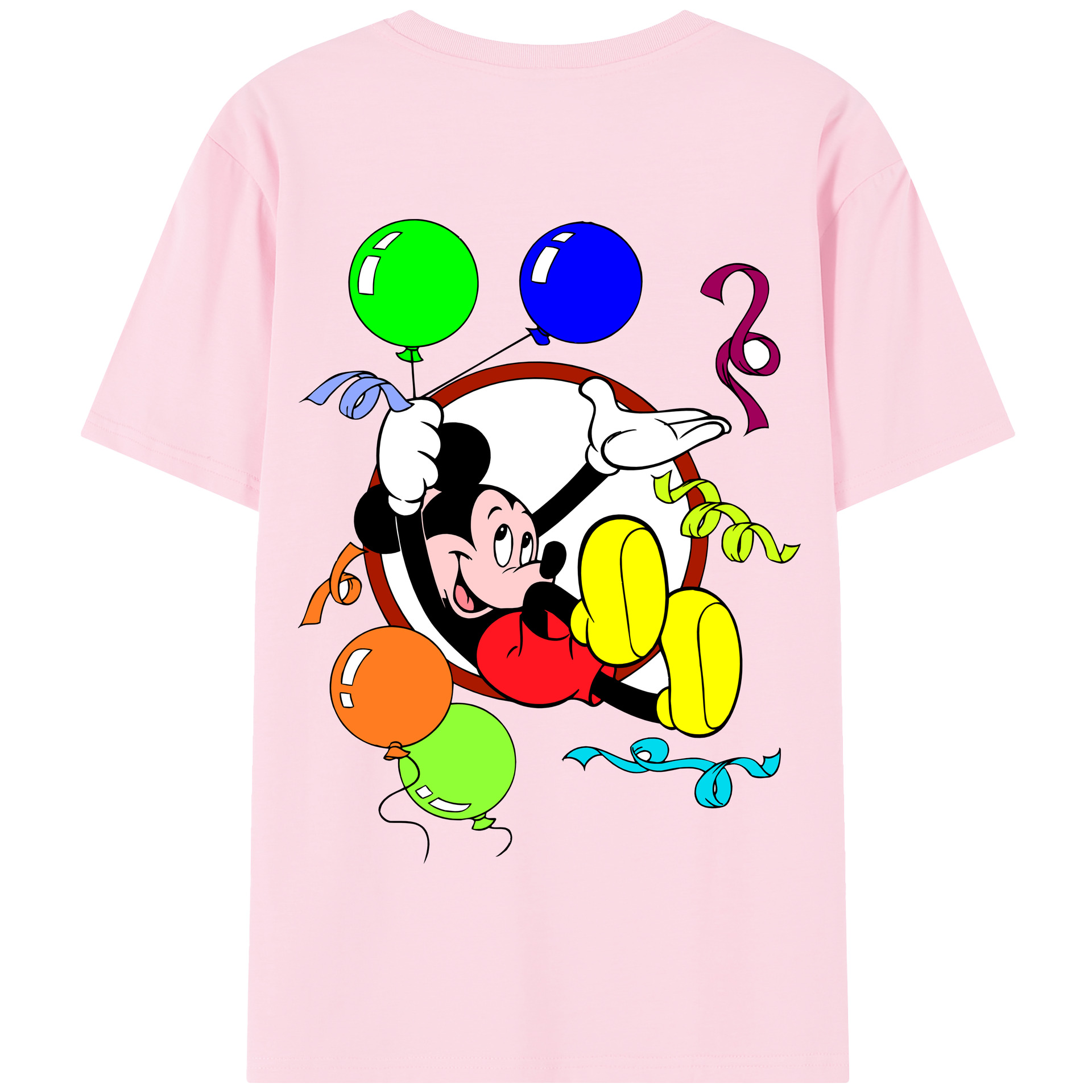 （画像用） ミッキーマウス Mickey Mouse 綿100％半袖Tシャツ（背面プリント）