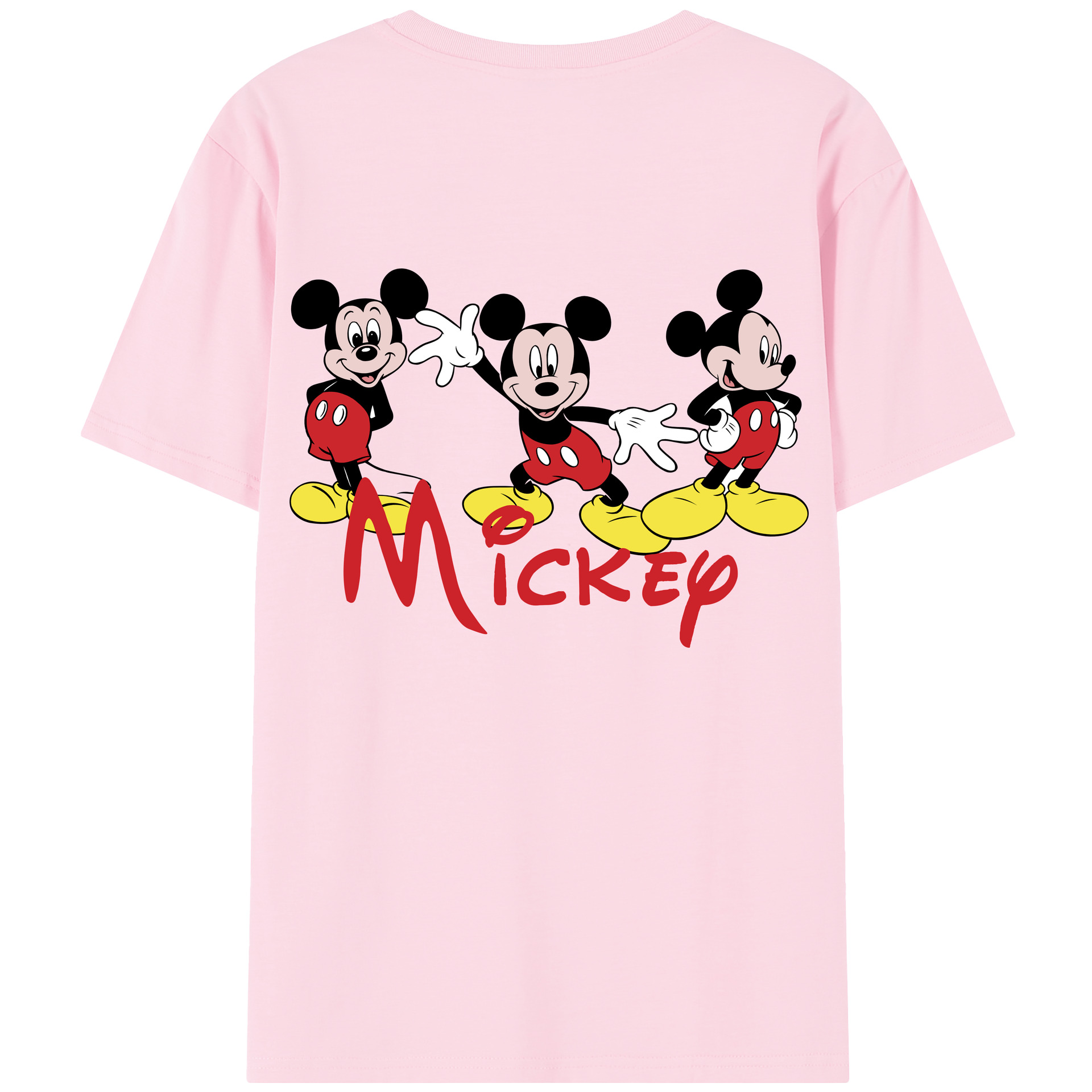 （画像用） ミッキーマウス Mickey Mouse 綿100％半袖Tシャツ（背面プリント）